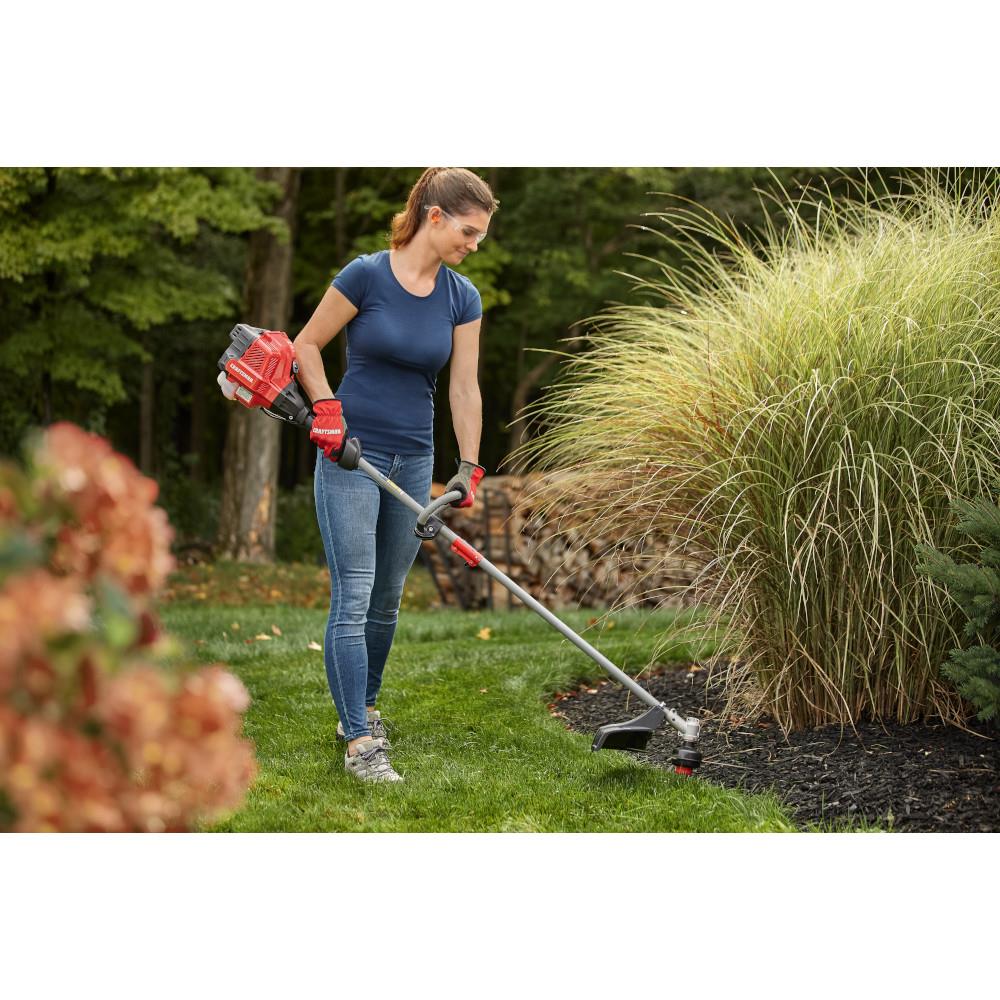 2-Cycle 17-Inch Attachment Capable Straight Shaft WEEDWACKER Gas Powered String Trimmer Renewed CRAFTSMAN WS205 25cc 