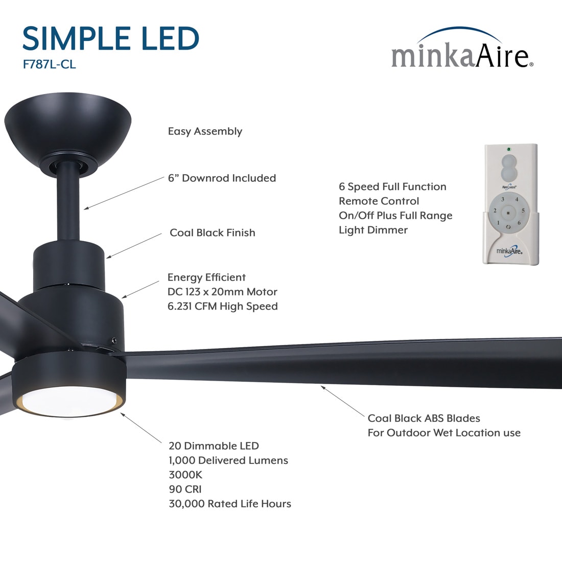 Minka Aire F787L-CL Ceiling-Fans - View #3