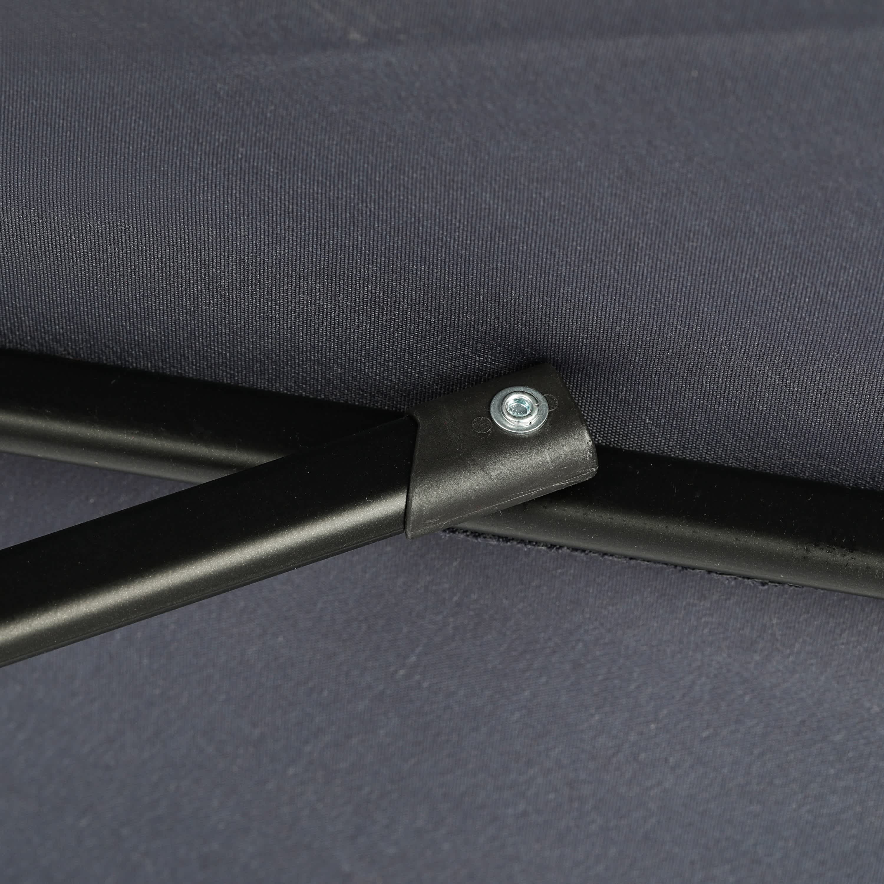 Slate Gray 7.5-ft Hexagon Steel Market Patio Umbrella