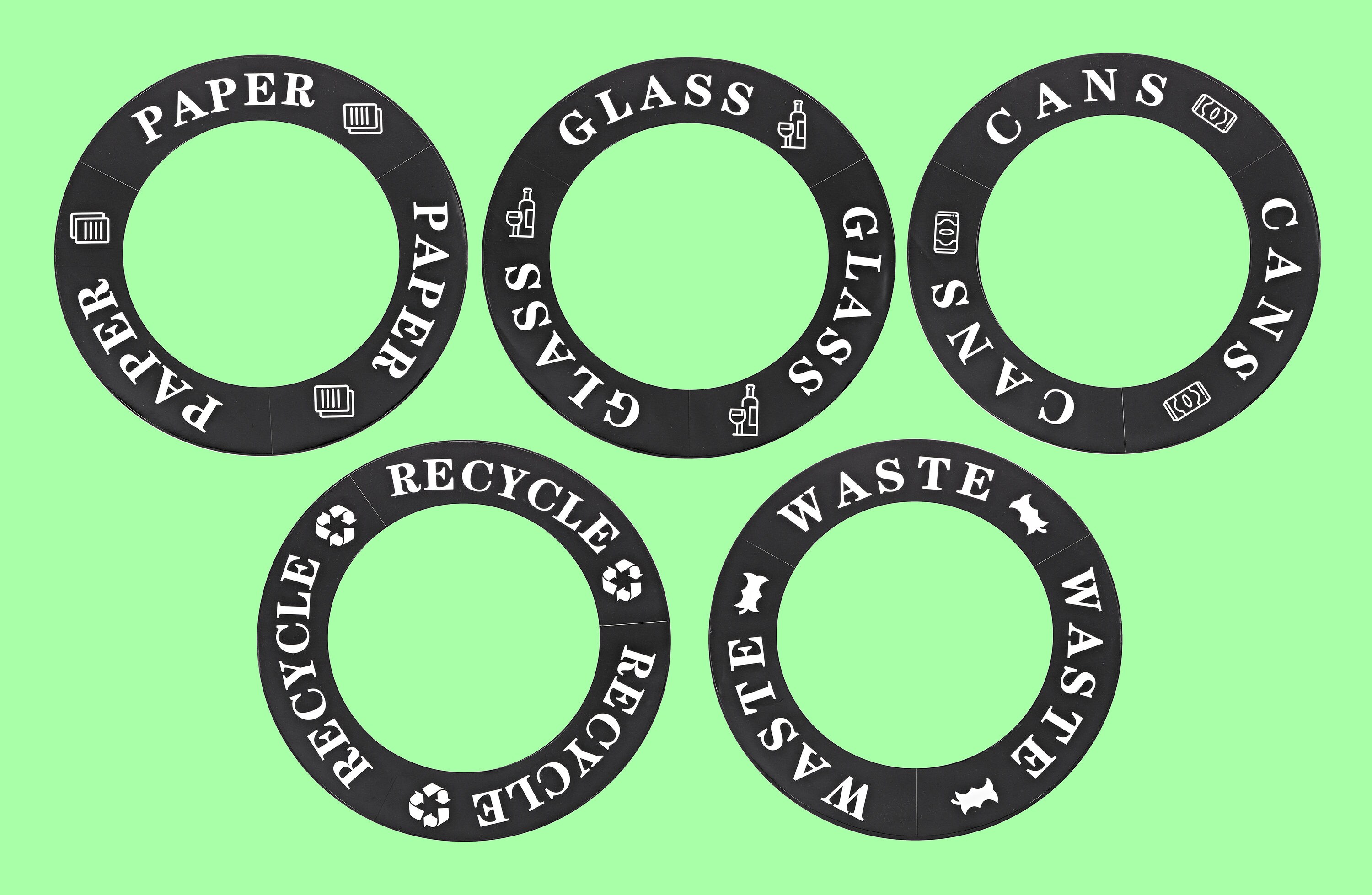 Alpine Industries 471-03-BLK Recycling-Bins - View #6
