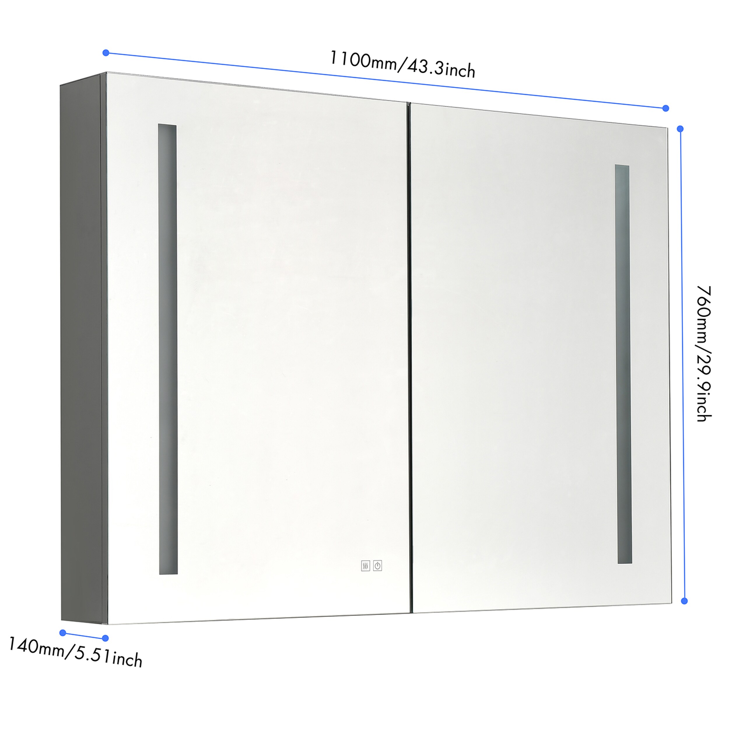 waterpar WPLO-3632V5FB Bathroom-Medicine-Cabinets - View #7