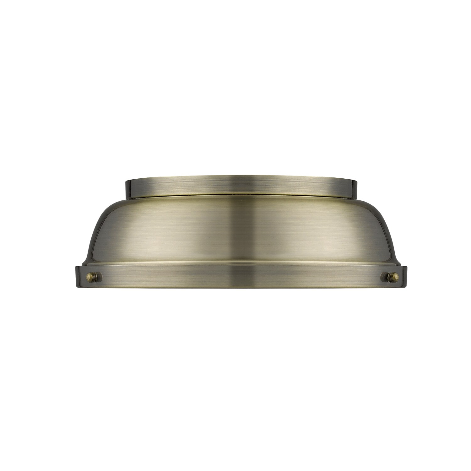 Aged Brass 14" Transitional Indoor/Outdoor Flush Mount Light