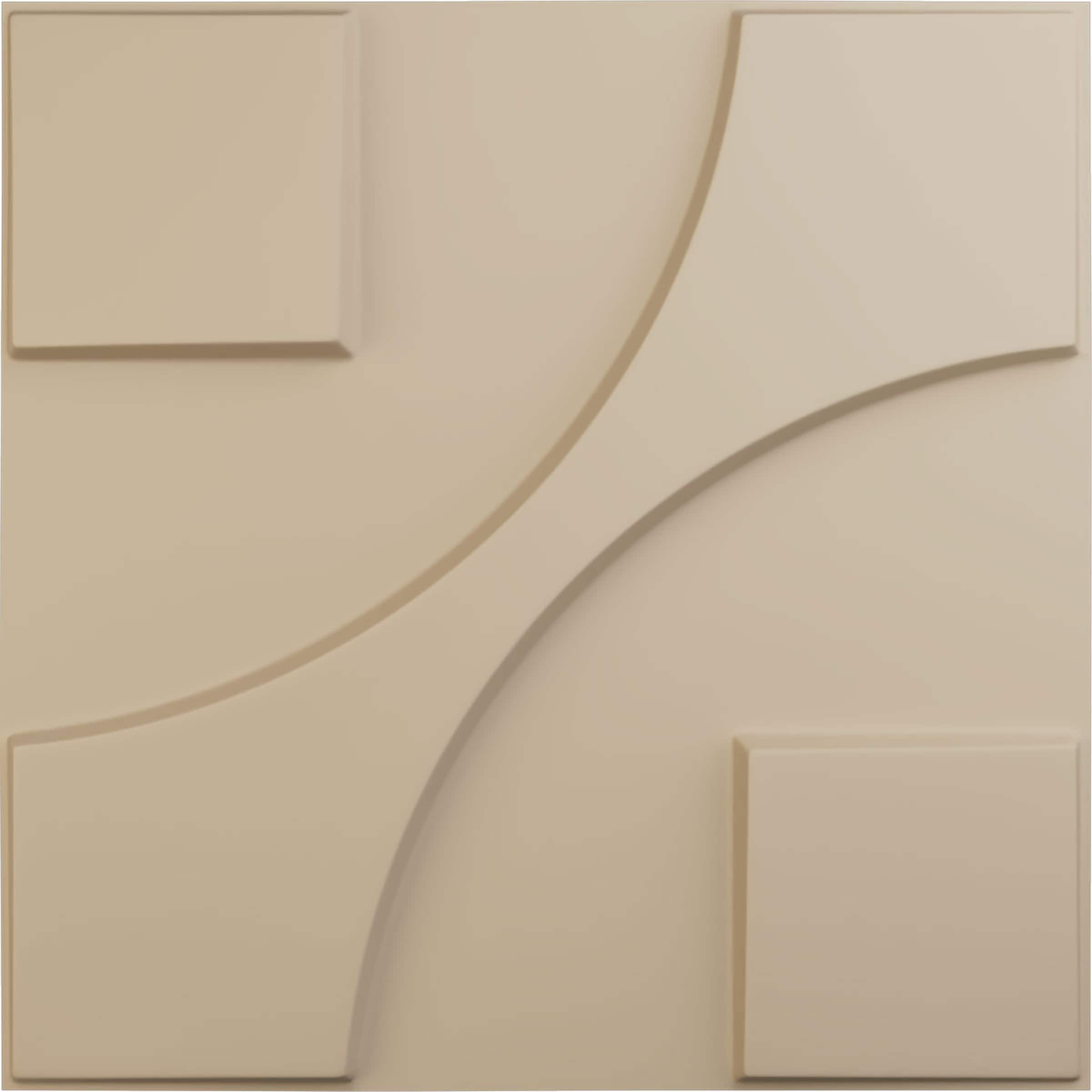 Ekena Millwork WP20X20NEGBE-CASE-12 19-5/8-in x 19-5/8-in Embossed Paintable/Stainable Off-white PVC Wall Panel ( 12 -Pack, Covers 32.04-sq ft )