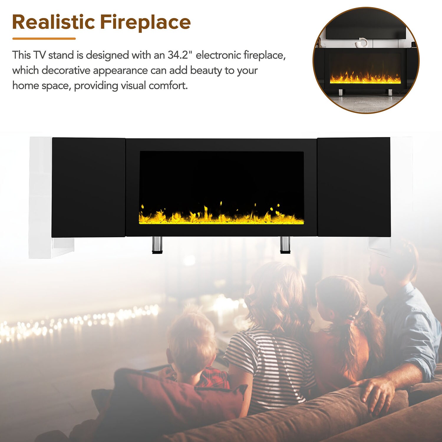 SINOFURN SYC070020GY Electric-Fireplaces - View #3