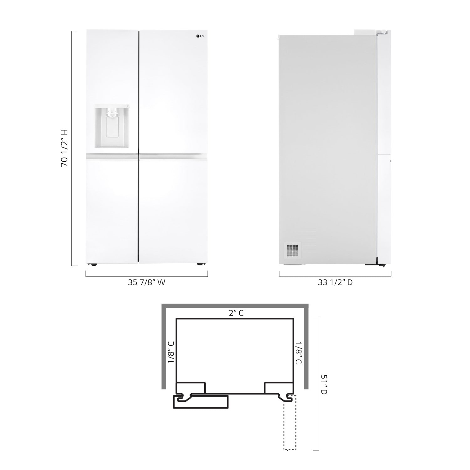 LG LRSXS2706W Side-By-Side - View #19