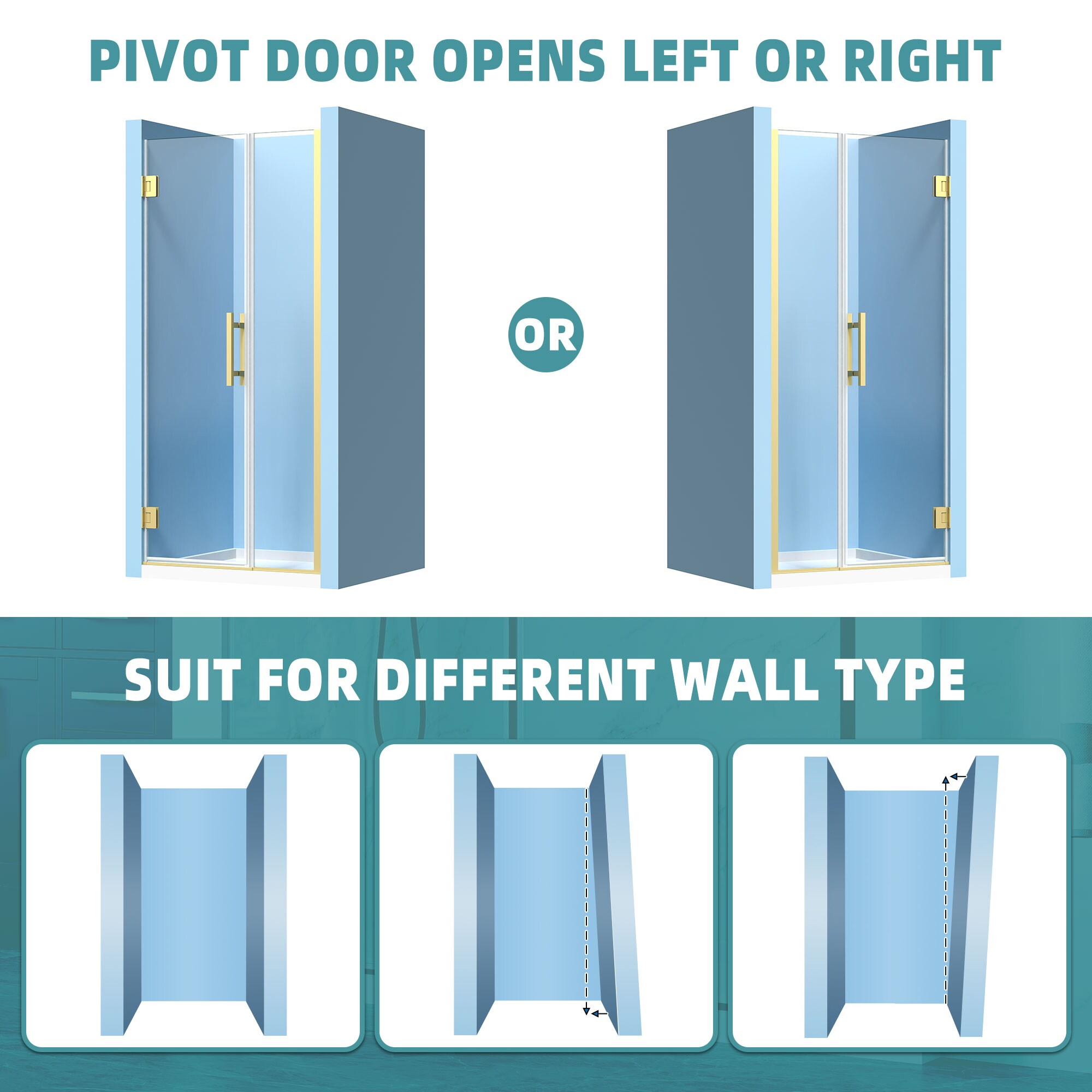 Forclover FLW-DP35BG Shower-Doors - View #10