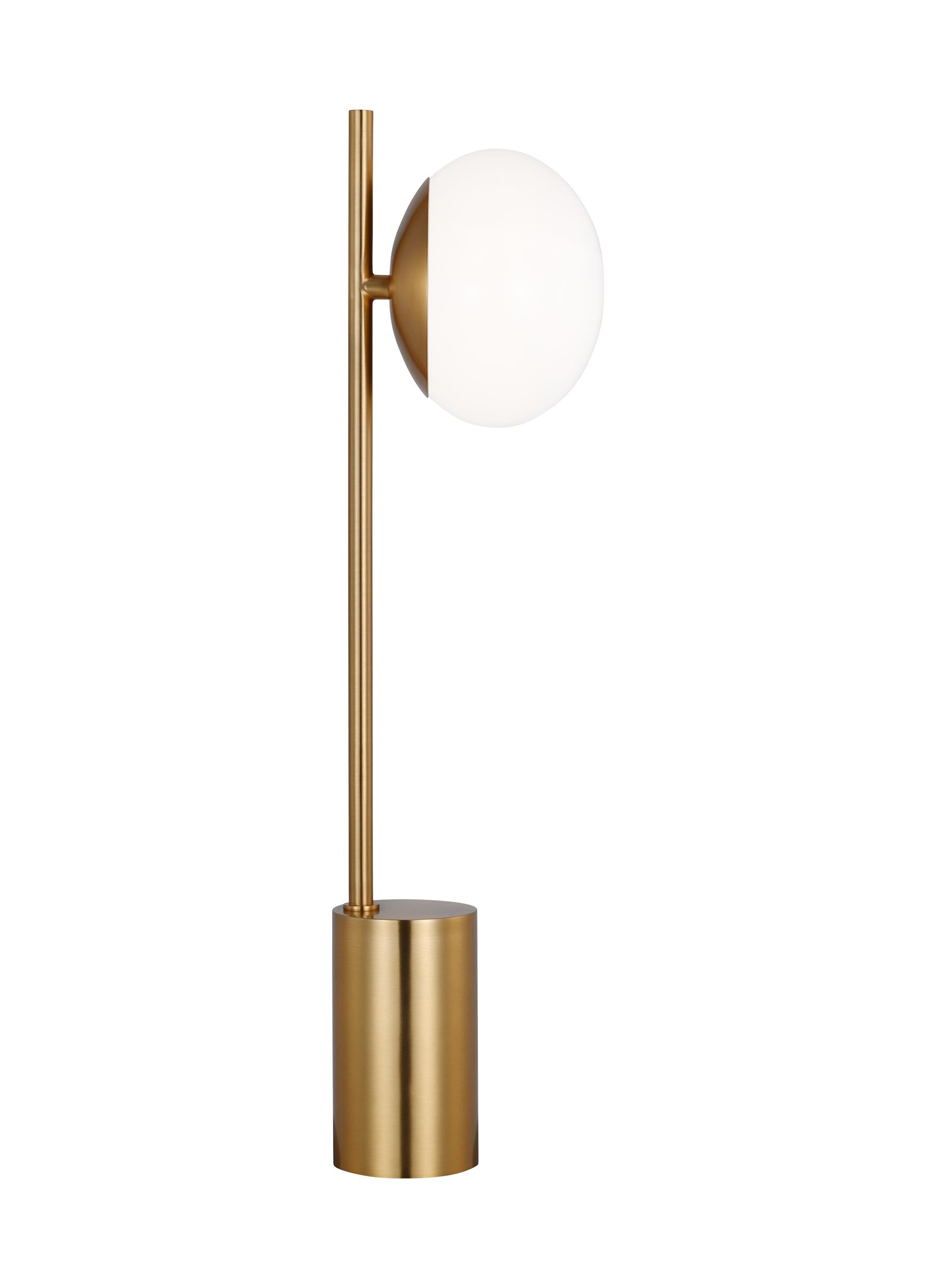 ED by Ellen DeGeneres ET1461BBS2 Lune 25-in Burnished Brass Table Lamp with Metal Shade