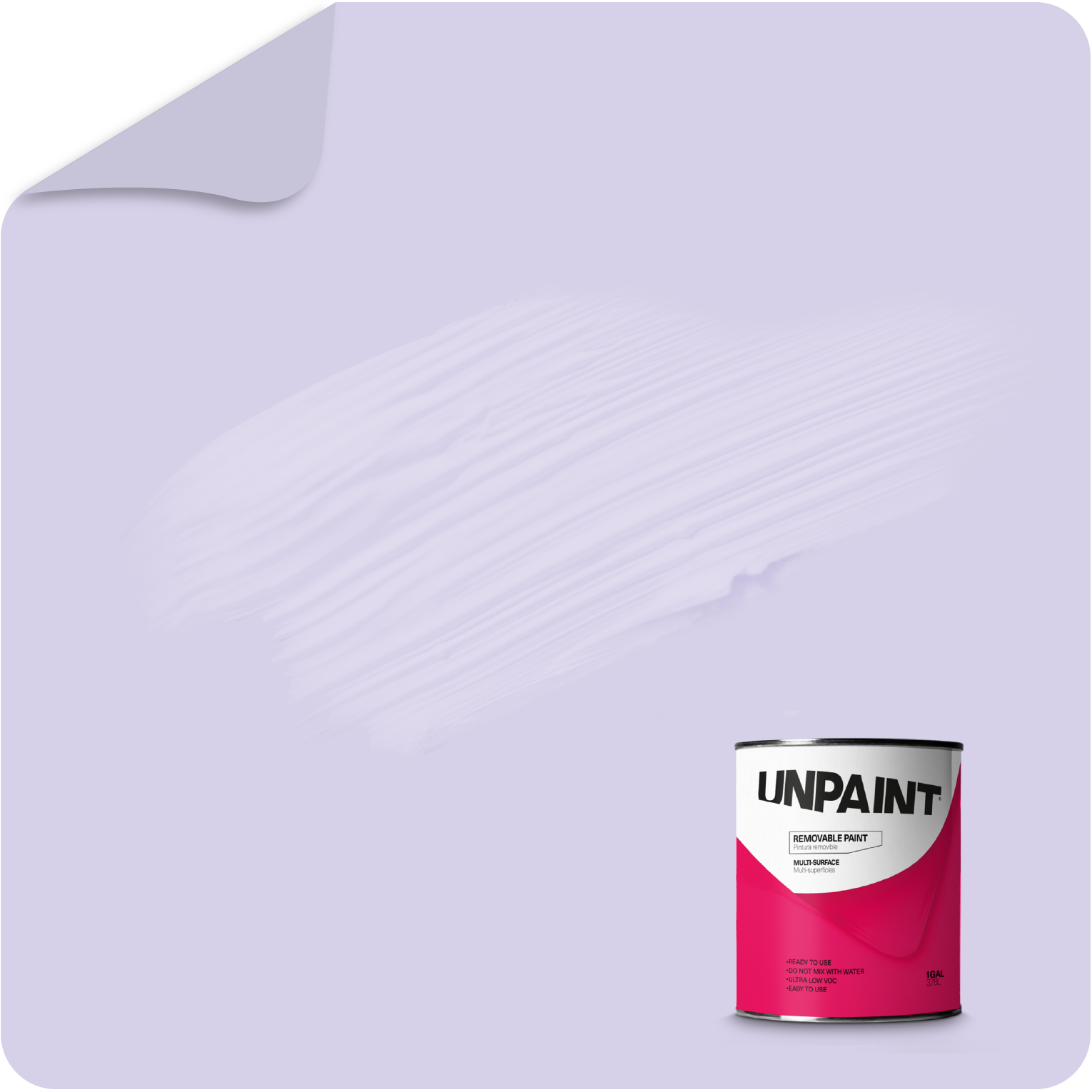 UNPAINT UY-VMYI-F9VM Matte Purple Poppy Magenta Water-based Interior Paint ( 1-gallon )