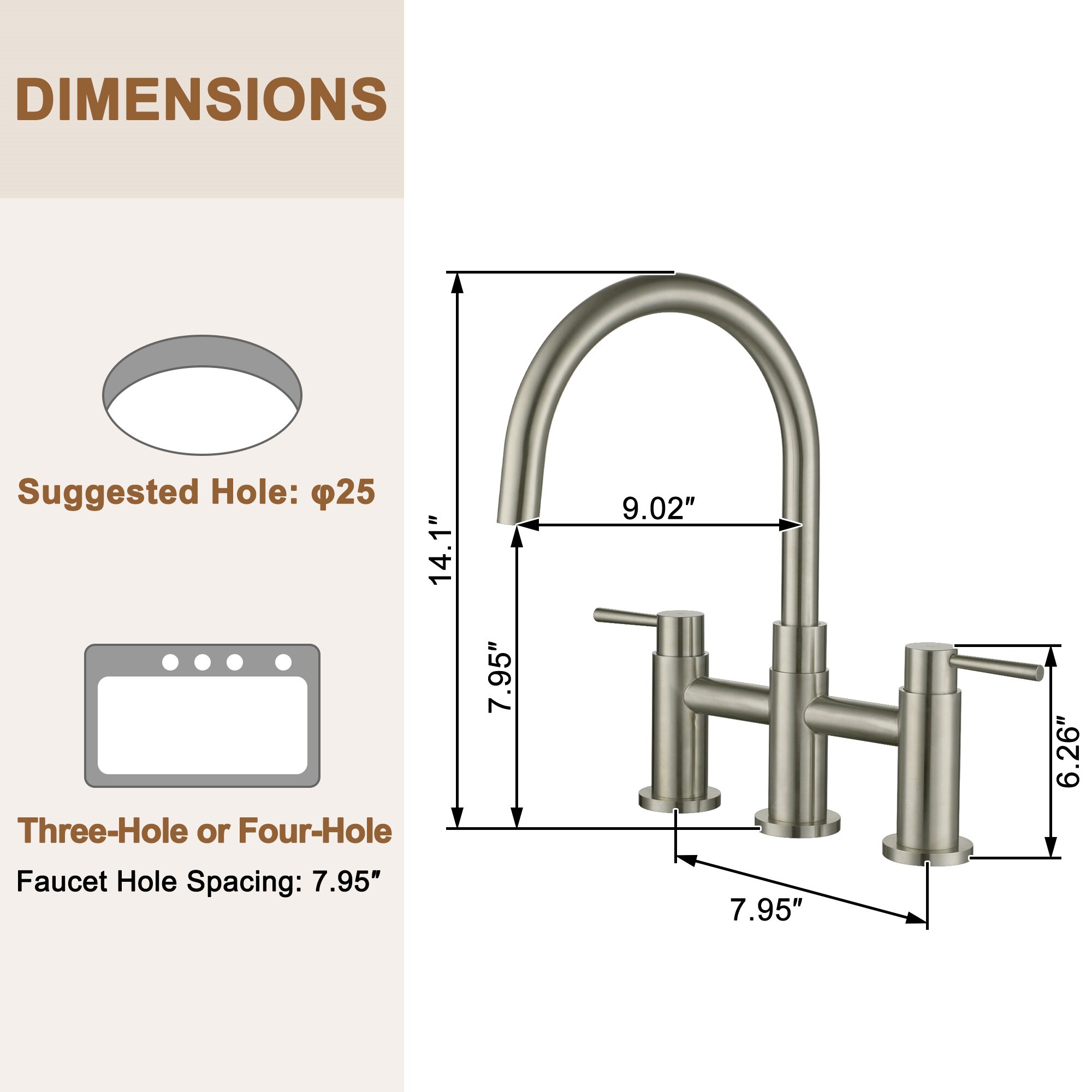 Mondawe MD-D92-BN Kitchen-Faucets - View #8
