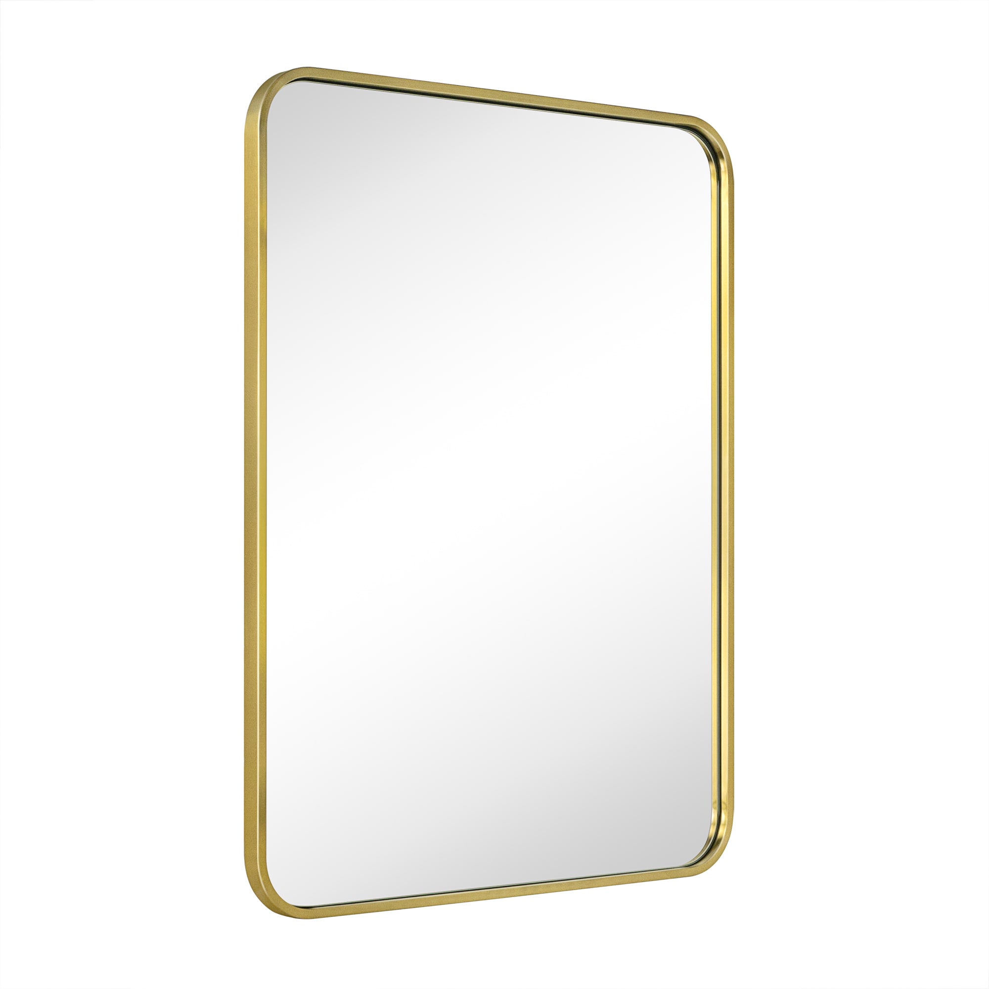 TEHOME GC-00785 Verona 24-in x 32-in Framed Rectangle Bathroom Vanity Mirror ( Brushed Gold )