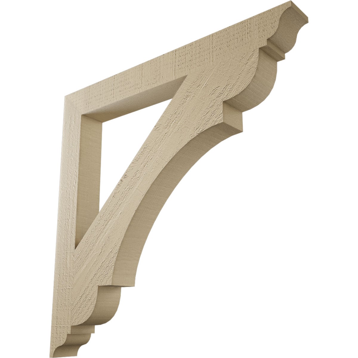 Ekena Millwork 2114992 Olympic Rough Cedar Woodgrain TimberThane 3-1/2-in x 32-in x 32-in Brown Urethane Standard bracket