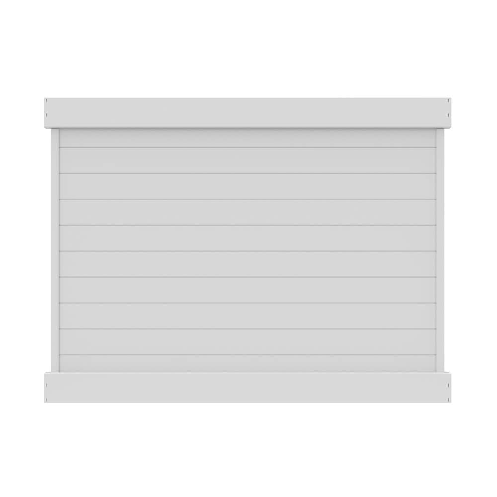 Freedom 73045546 Barington 6-ft H x 8-ft W White Privacy Vinyl Fence panel (Unassembled)
