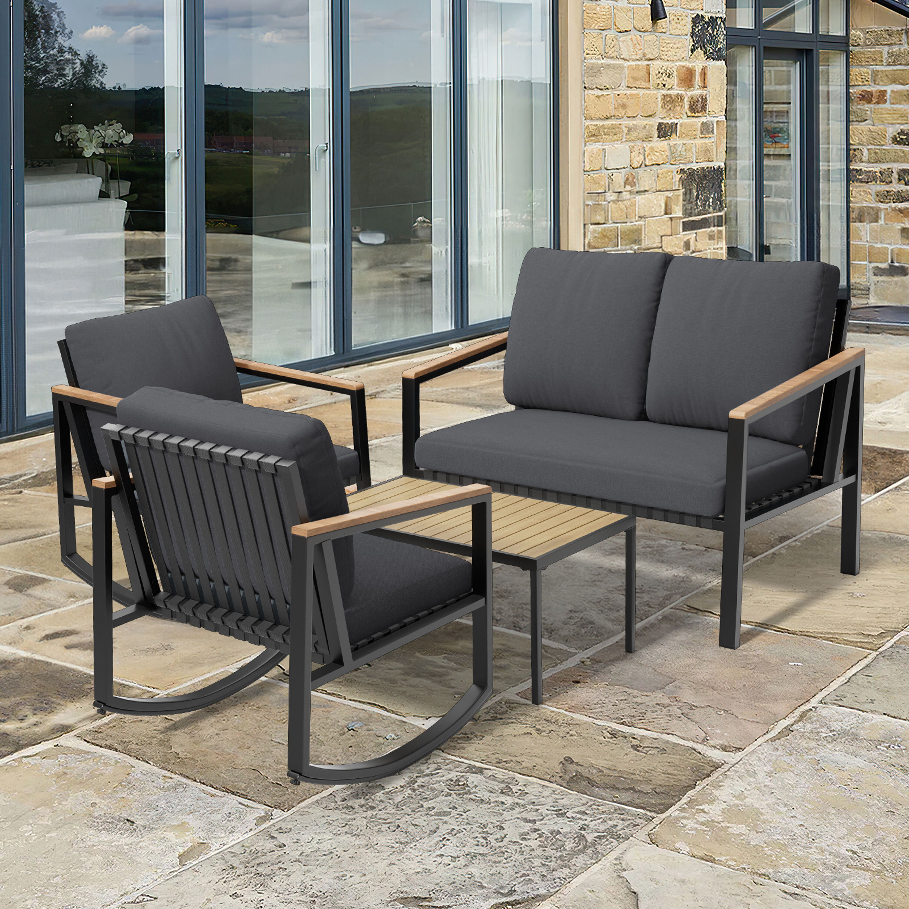 JEAREY KDBD-04GY Patio-Conversation-Sets - View #10