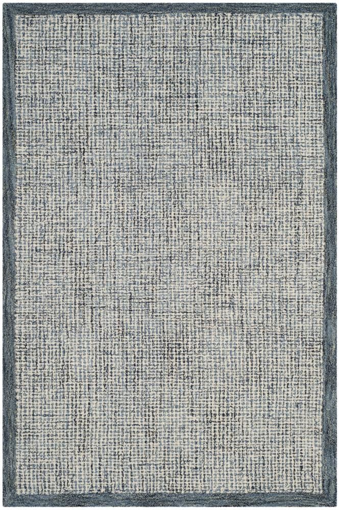 Safavieh ABT220C-4 Abstract Wendel 4 x 6 (ft) Tufted Wool Navy/Ivory Rectangular Indoor Farmhouse/Cottage Area rug