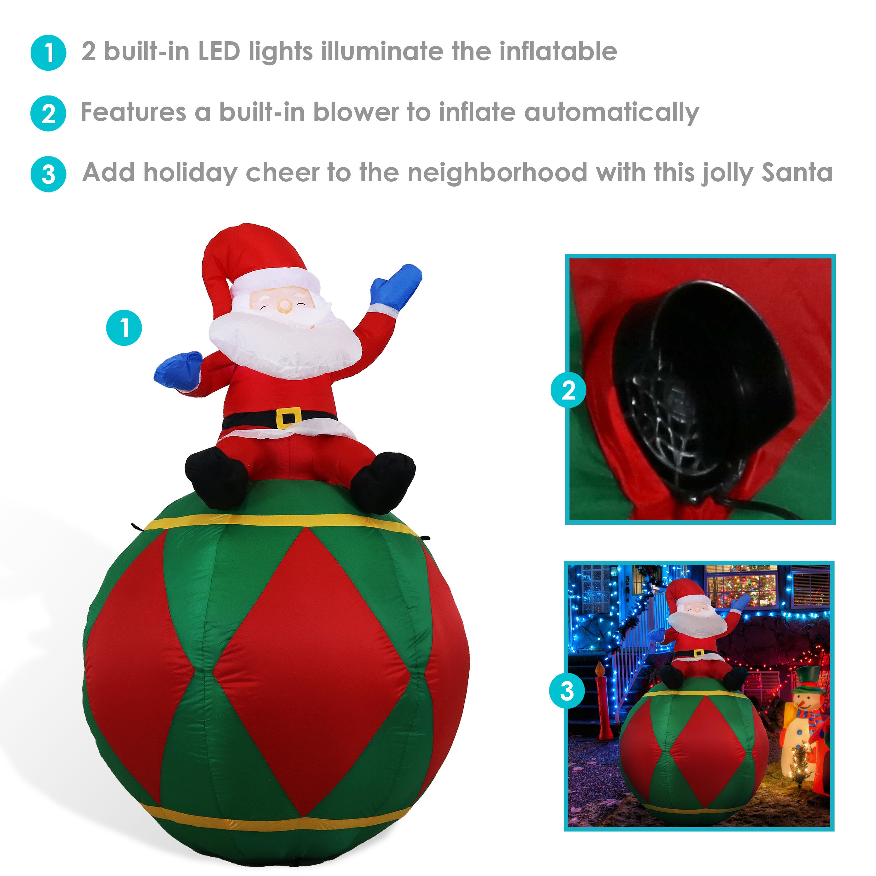 Sunnydaze Decor LDE-923 Christmas-Inflatables - View #4