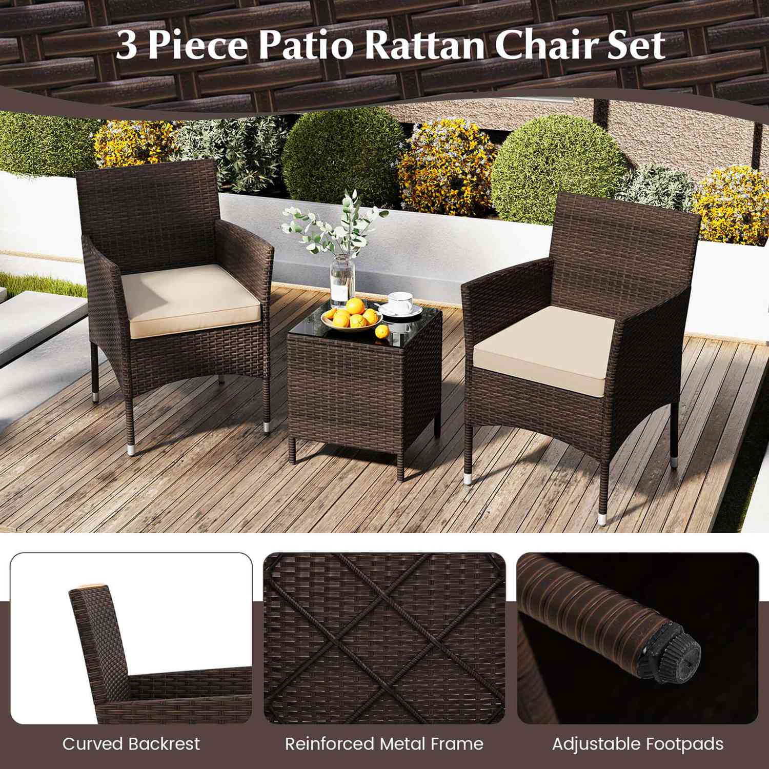 Costway HCST03671 Patio-Conversation-Sets - View #8