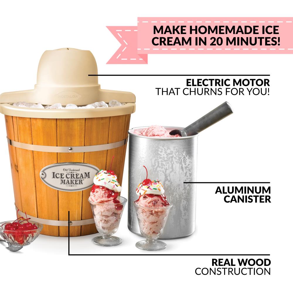 Ice Cream Maker Attachment + Ice Cream Glasses (Set of 4