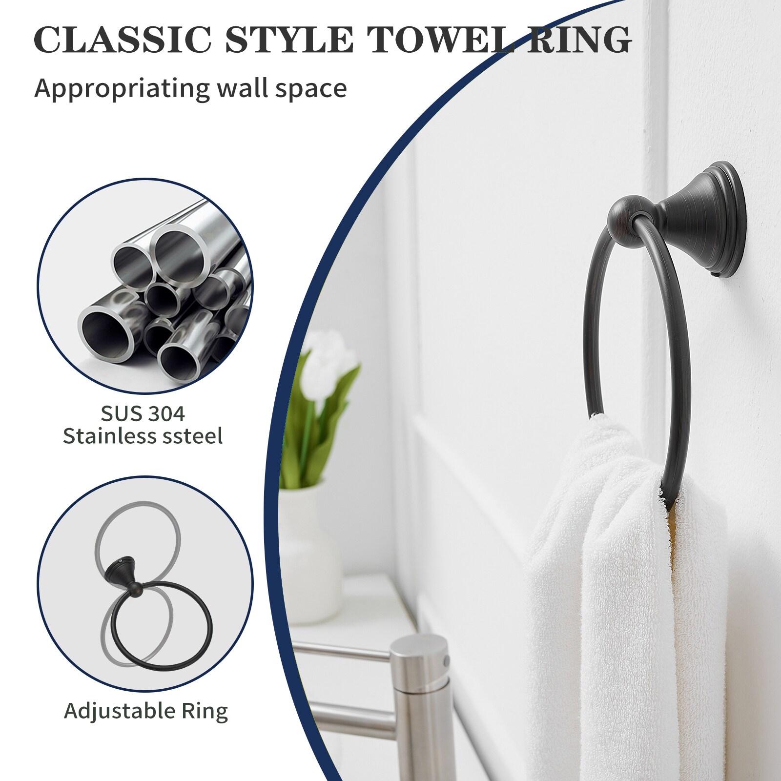BWE TBS005-5-ORB Decorative-Bath-Hardware-Kits - View #4