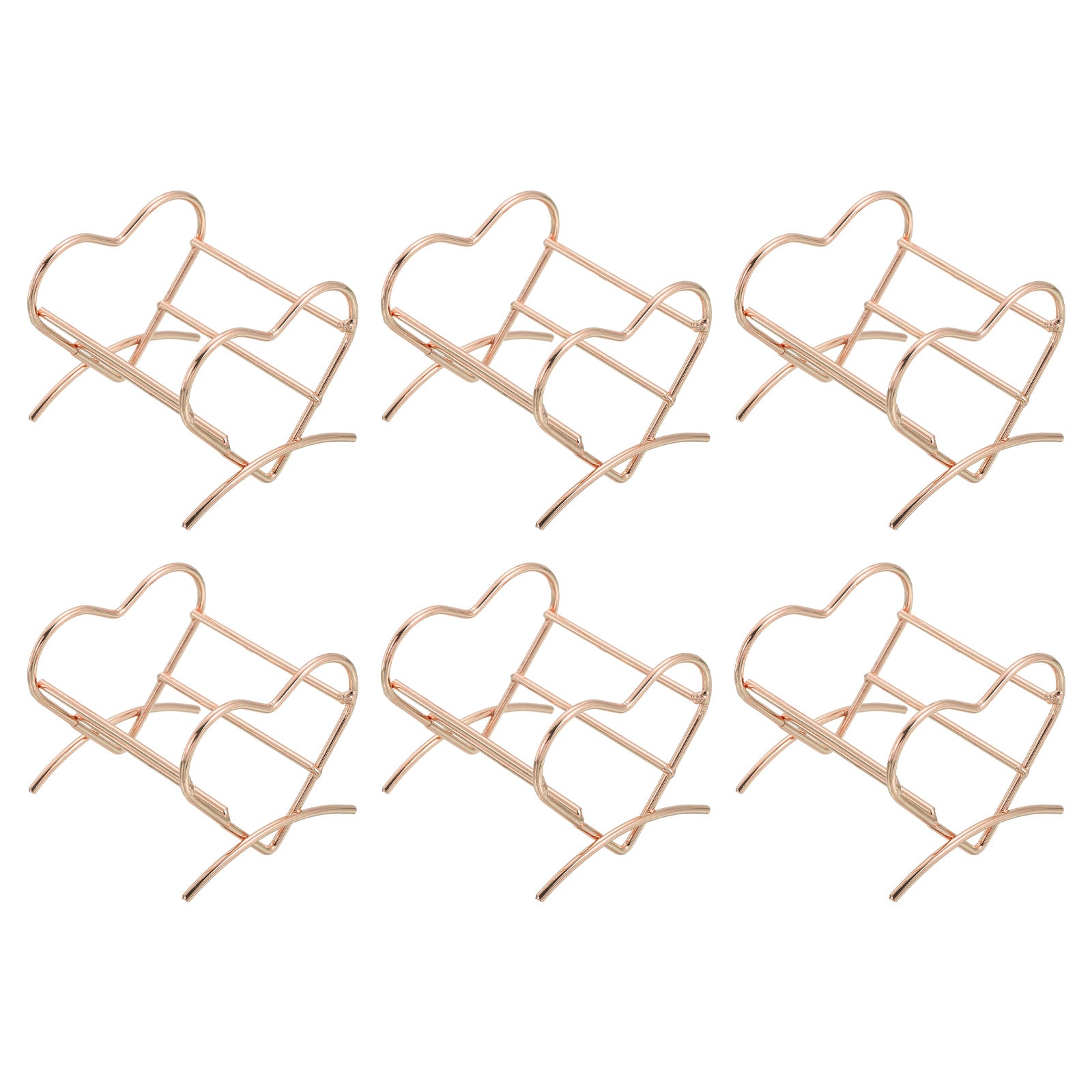 Unique Bargains 6pcs Air Plant Holder Makeup Sponge Drying Holder Rack Tabletop Air Fern Display Stand Makeup Beauty Egg Dry Stand for Dressing Table Home Decoration Rose Gold 50x50x45mm