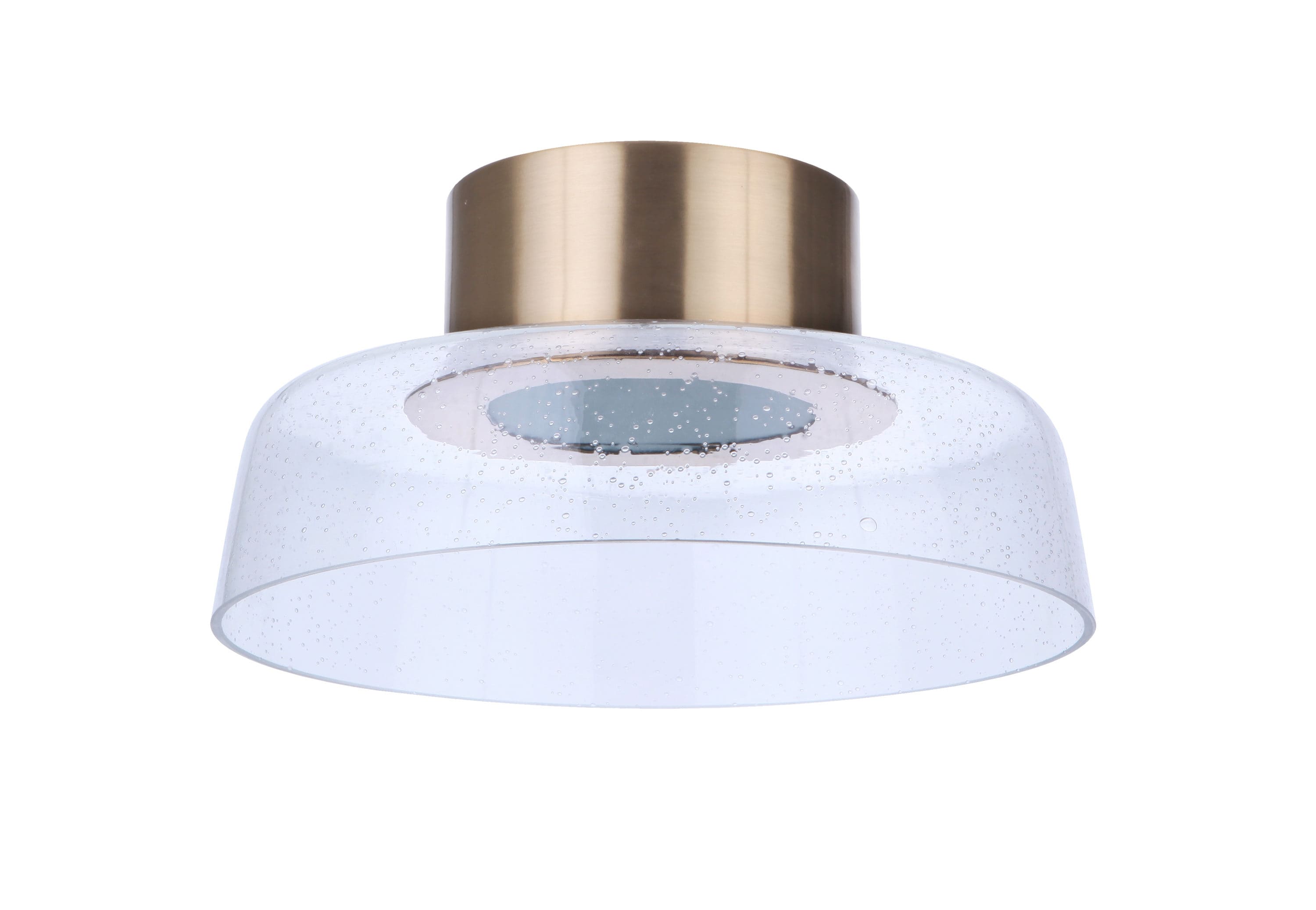 Craftmade 55181-SB-LED Centric 1 -Light 12.5-in Satin Brass Indoor/Outdoor Integrated LED Flush Mount Light
