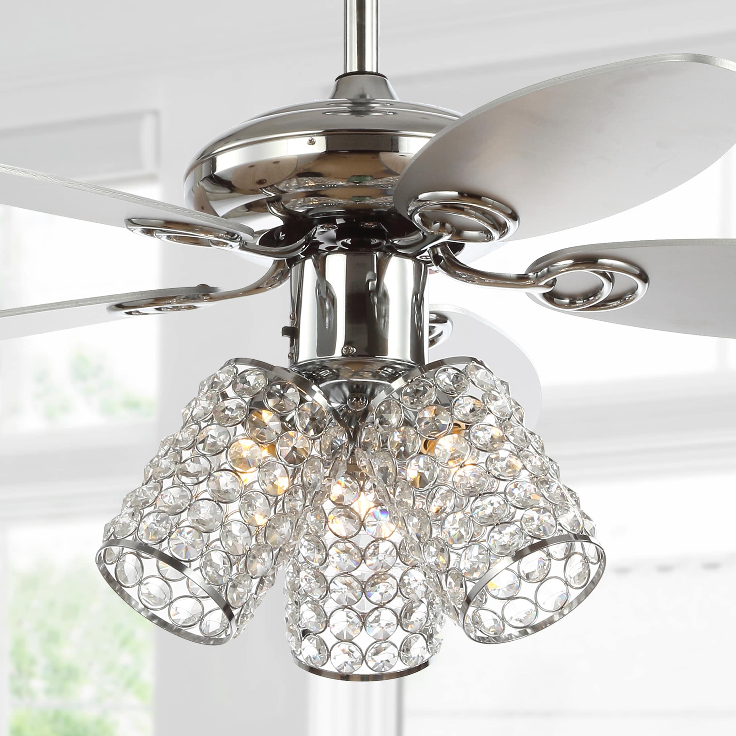 Chrome Indoor Ceiling Fan