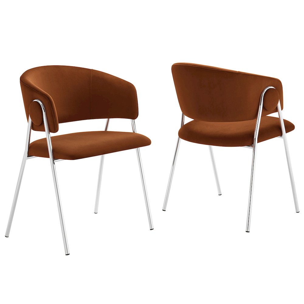 Modway BG3811021 Nella Upholstered Performance Velvet Dining Chair Set of 2