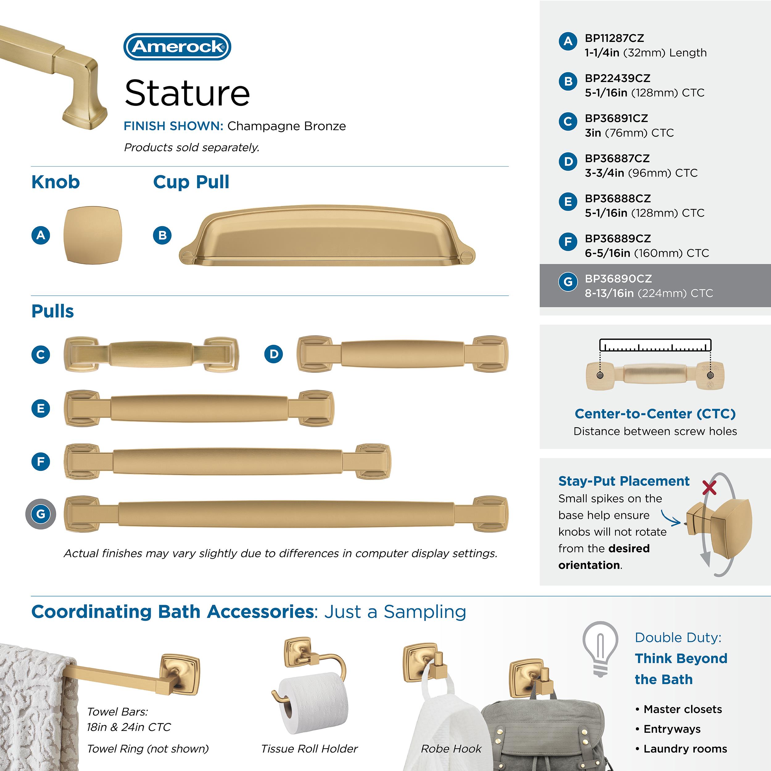 Amerock BP36890CZ Cabinet-Pulls - View #6