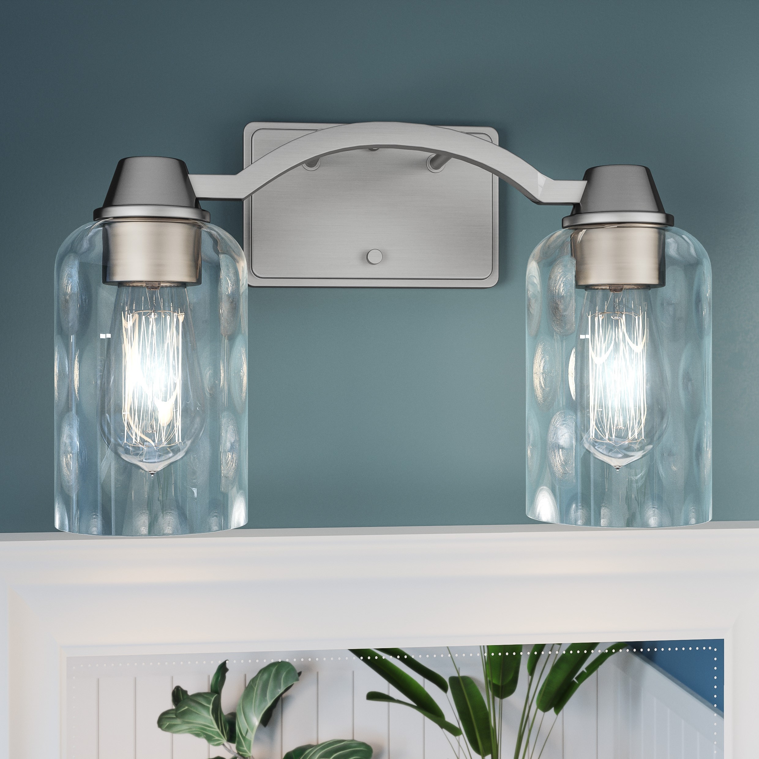 Quoizel ACA8613BN Acacia 14-in 2 -Light Brushed Nickel Transitional Vanity light