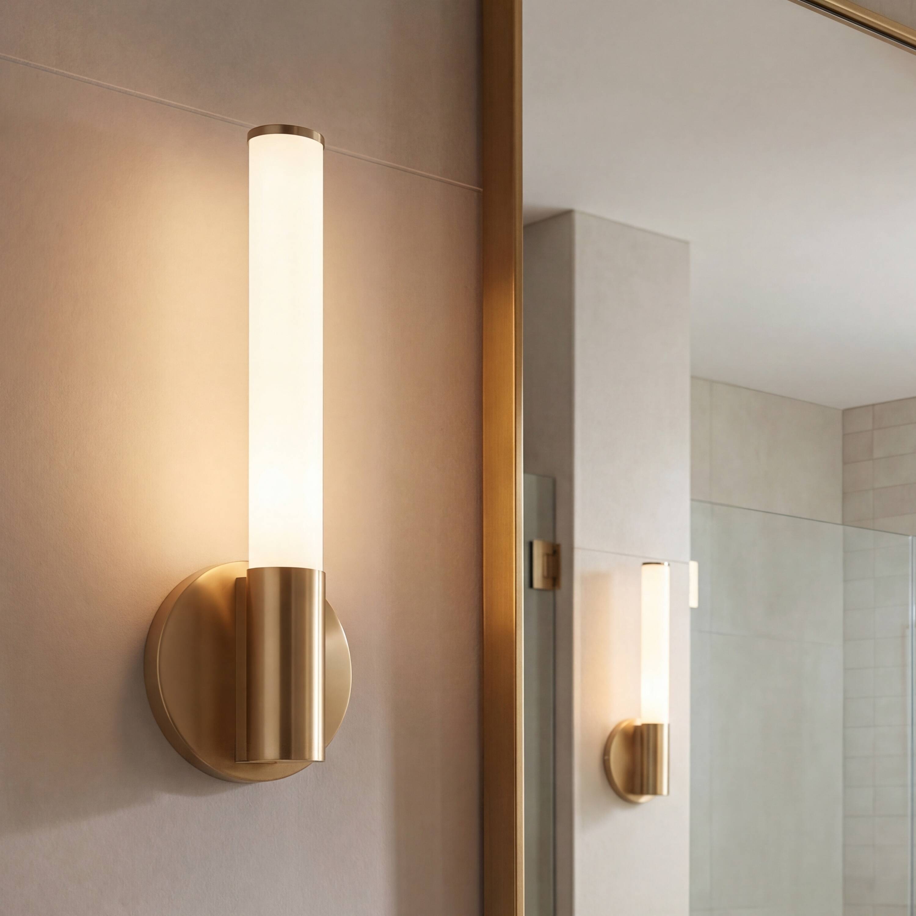 Savoy House Connor 14-in 1 Light Antique Brass Integrated LED Modern/contemporary Bathroom Vanity light