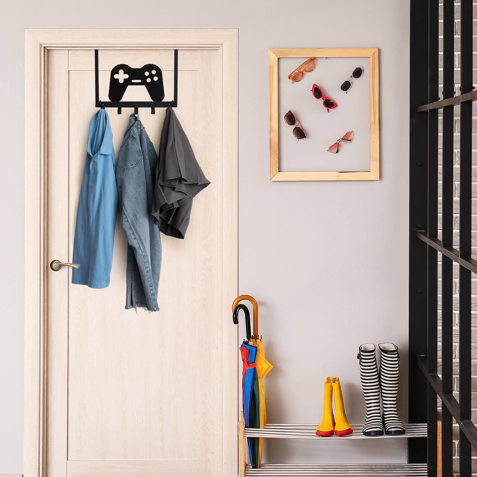 Misopily Game Over The Door Hooks Gamer Bathroom Decor Gamepad Hanger ...