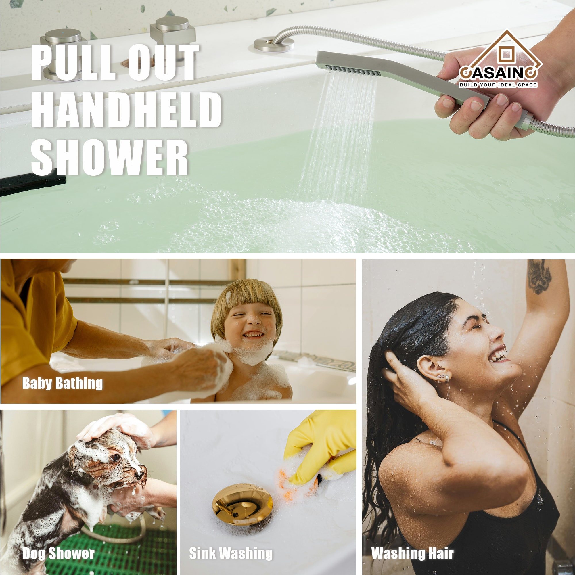 CASAINC KCLT0055-BG Roman-Tub-Faucets - View #10