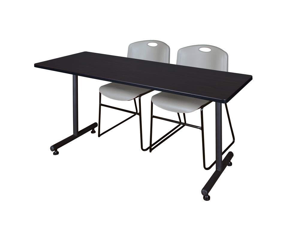 Regency MKTRCT7230MW44GY Training Brown 4-Person Training Table (72-in W x 29-in H)