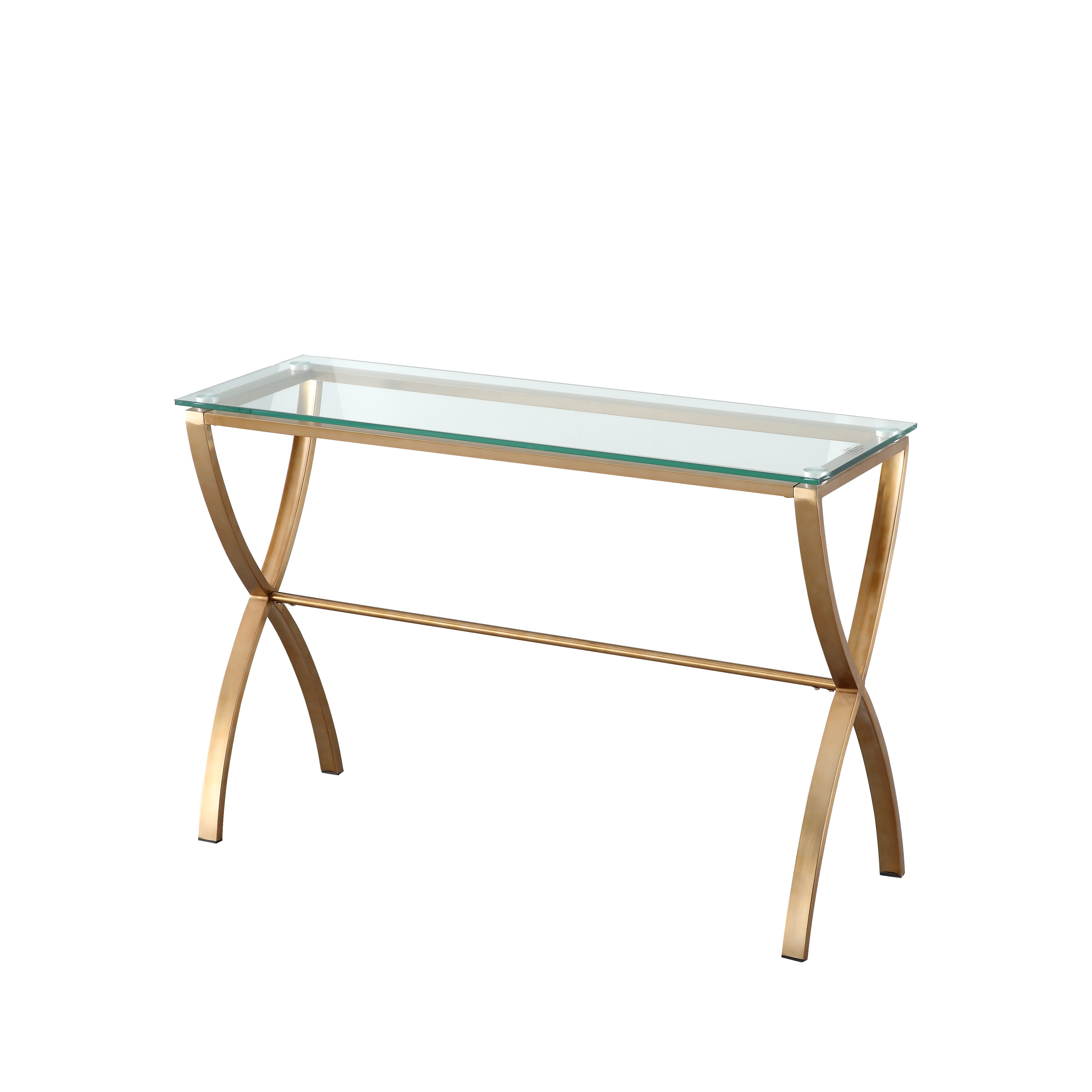CASAINC WF-ST-374G-GL Modern X-shaped rectangle console table Modern Clear Console Table