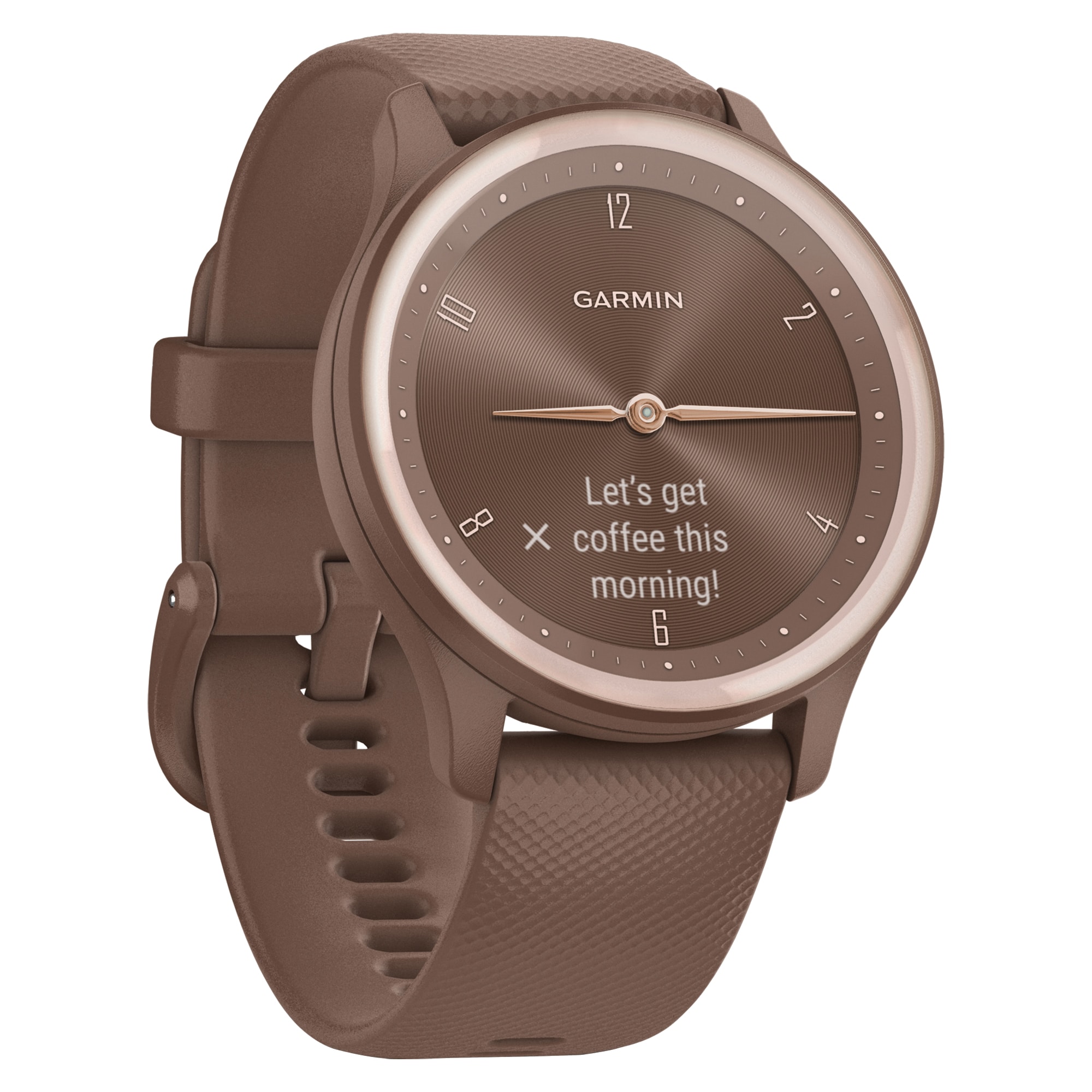 Garmin vívomove Sport Smartwatch with Silicone Band (Cocoa Case
