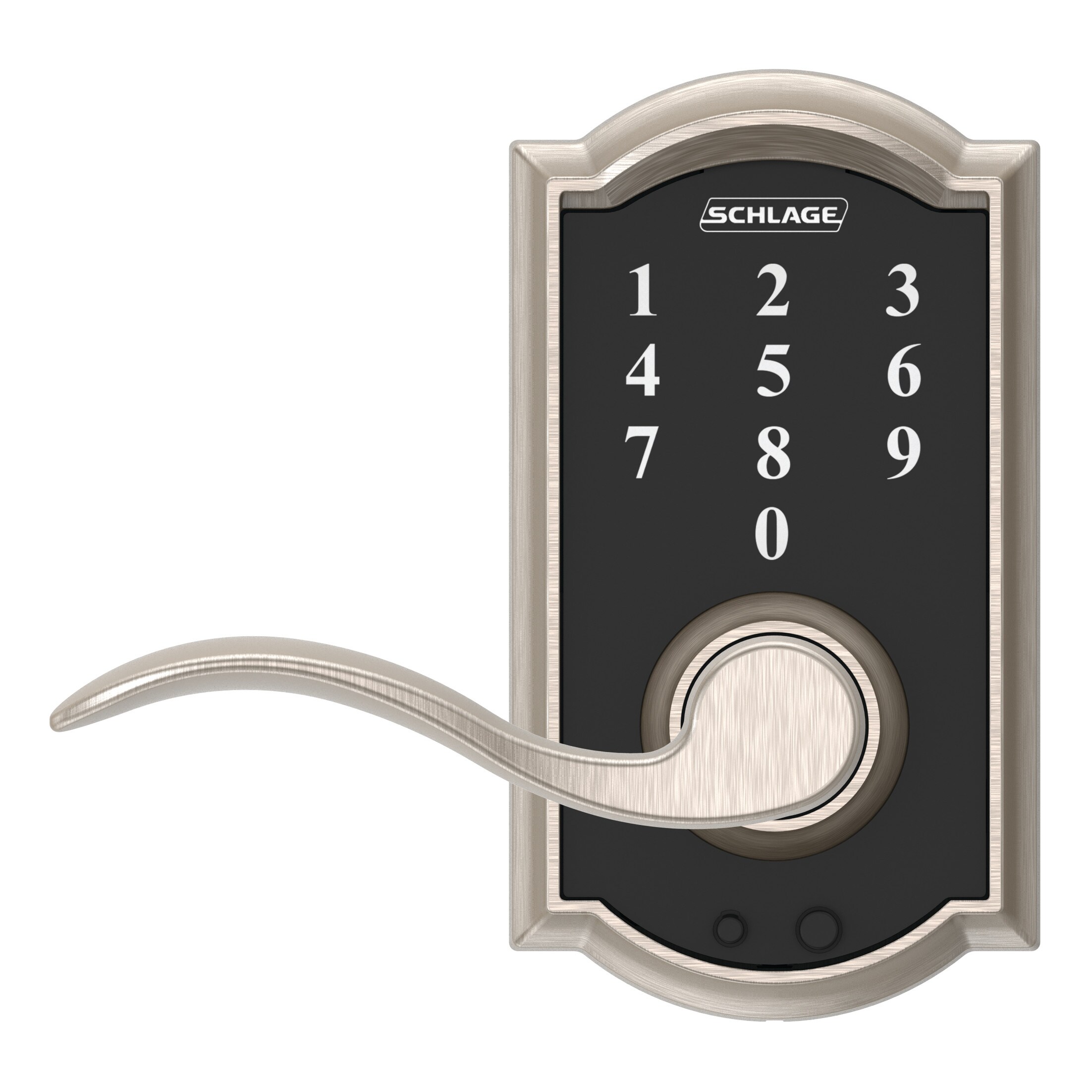 Schlage Electronic Keypad Deadbolt Door Lock with Lever, Satin Nickel