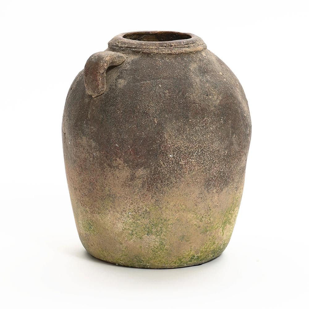 Rustic Ginger Root Brown Ceramic Table Vase for Bouquets
