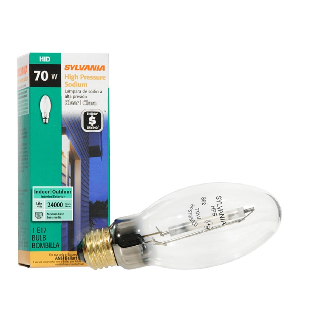 Sylvania High pressure sodium 35W HID E17 Clear Indoor Outdoor HPS35/MED/RP Bulb 