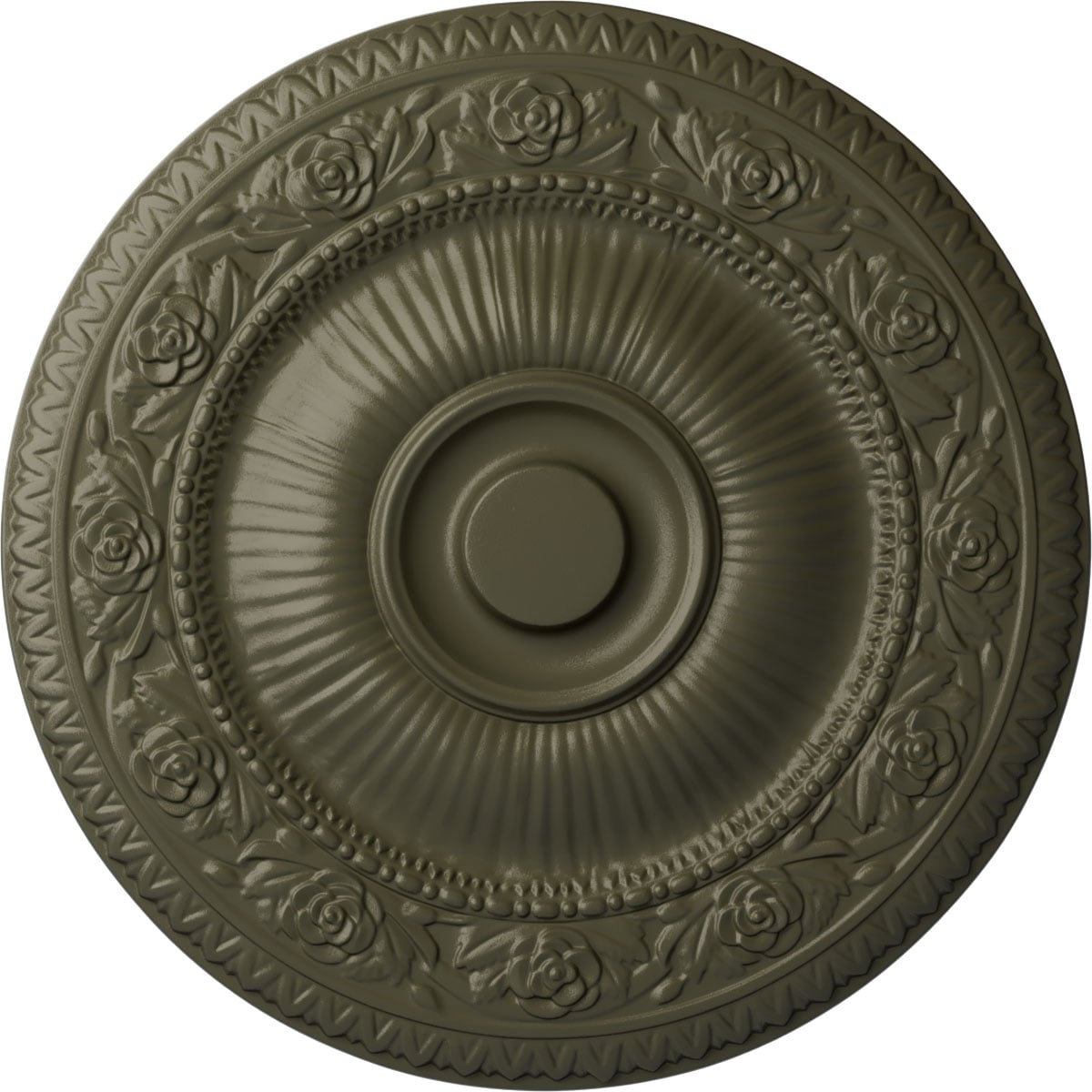 Ekena Millwork CM24NAWHF Neuveau 24.25-in W x 24.25-in L Painted Witch Hazel Polyurethane Whole Ceiling Medallion