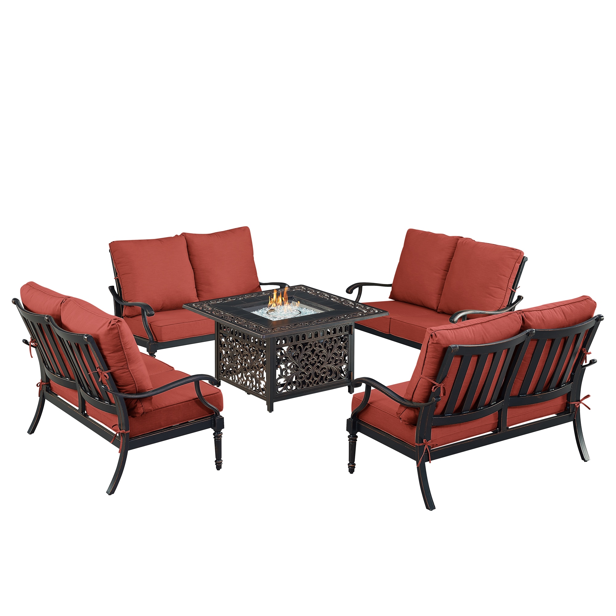 Oakland Living SHAO4LSMAYANRDCUA Patio-Conversation-Sets - View #2