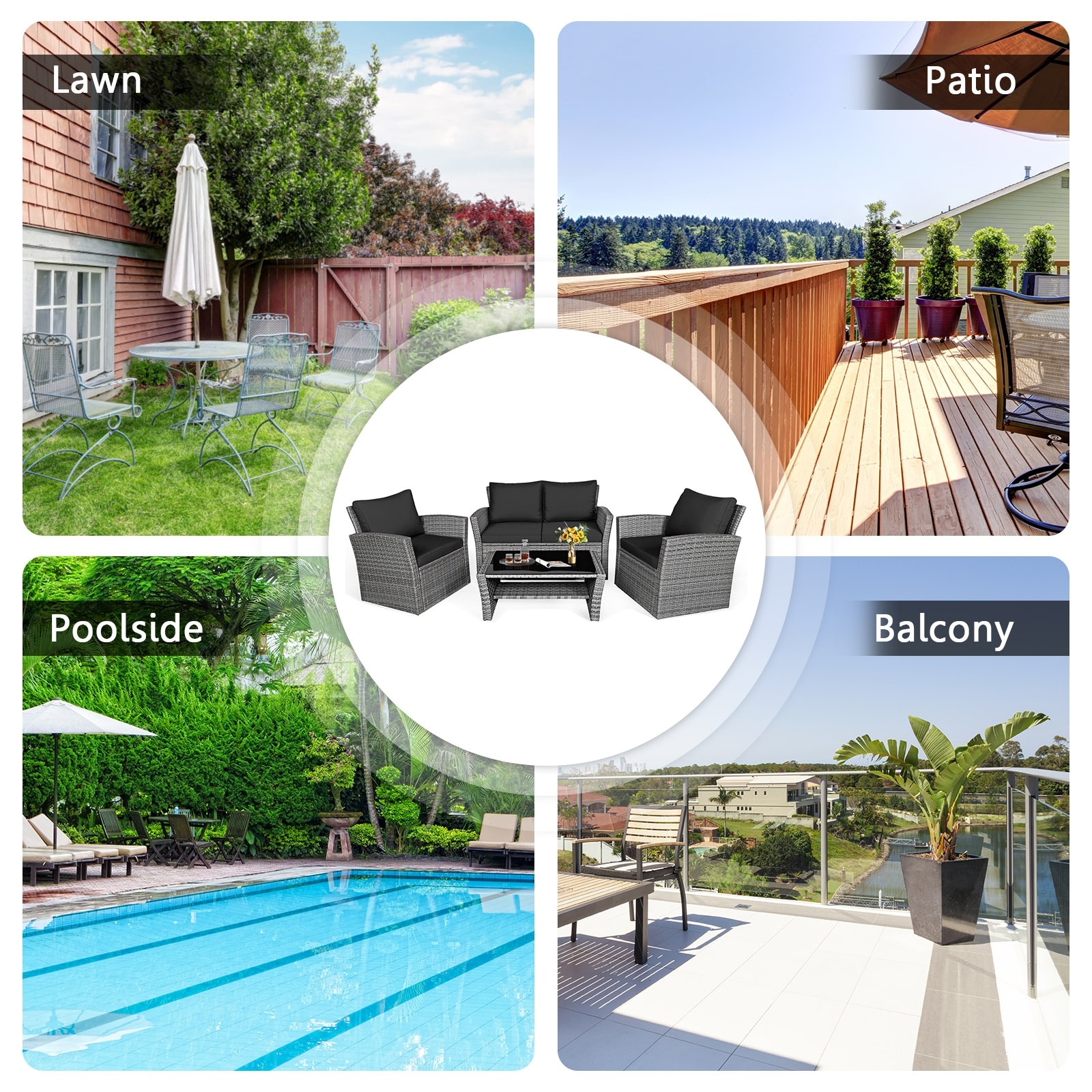 Forclover CKT-175018 Patio-Conversation-Sets - View #5
