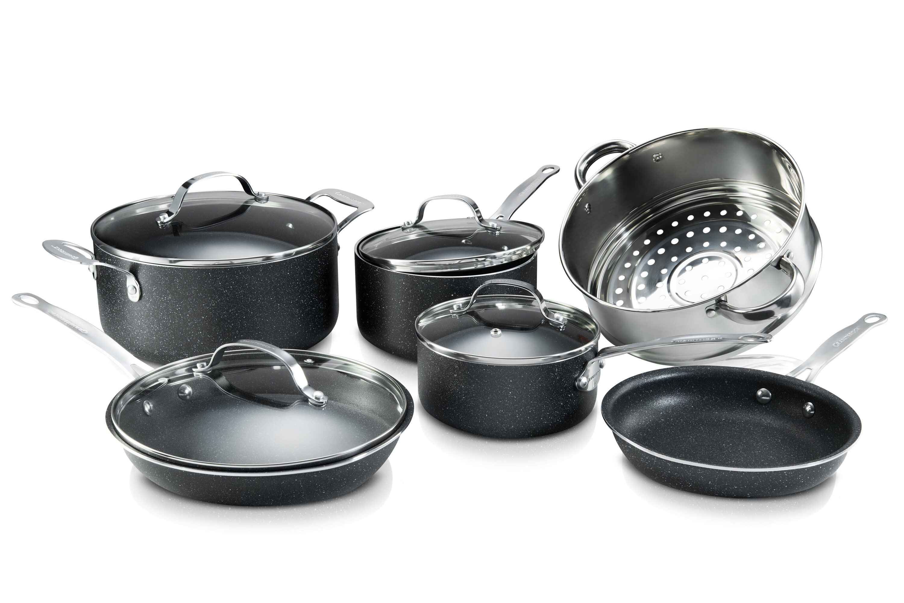 GraniteStone Diamond Diamond 14-in Aluminum Cookware Set with Lid in the  Cooking Pans & Skillets department at