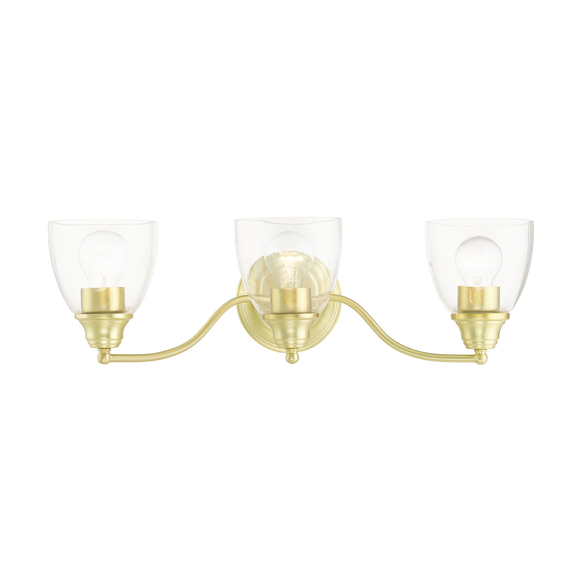 Livex Lighting 15133-12 Montgomery 23-in 3 -Light Satin Brass Transitional Vanity light