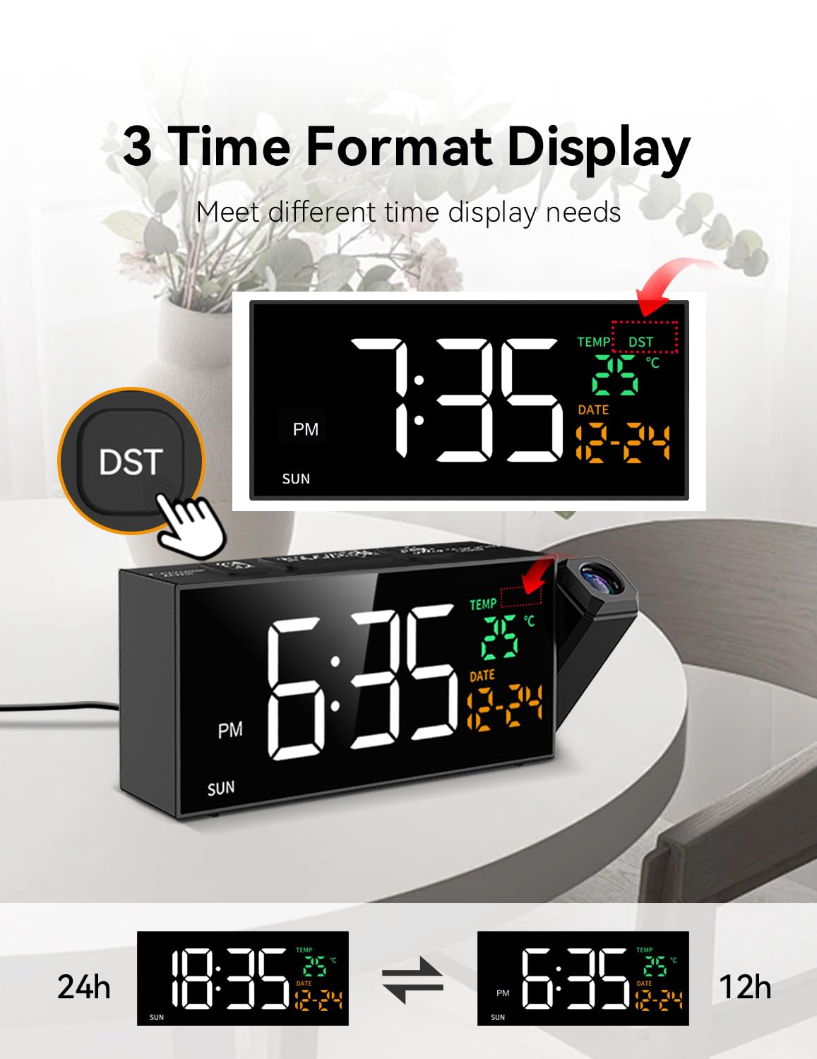 Phewnyzo LPW0810W323 Indoor-Outdoor-Clocks - View #6