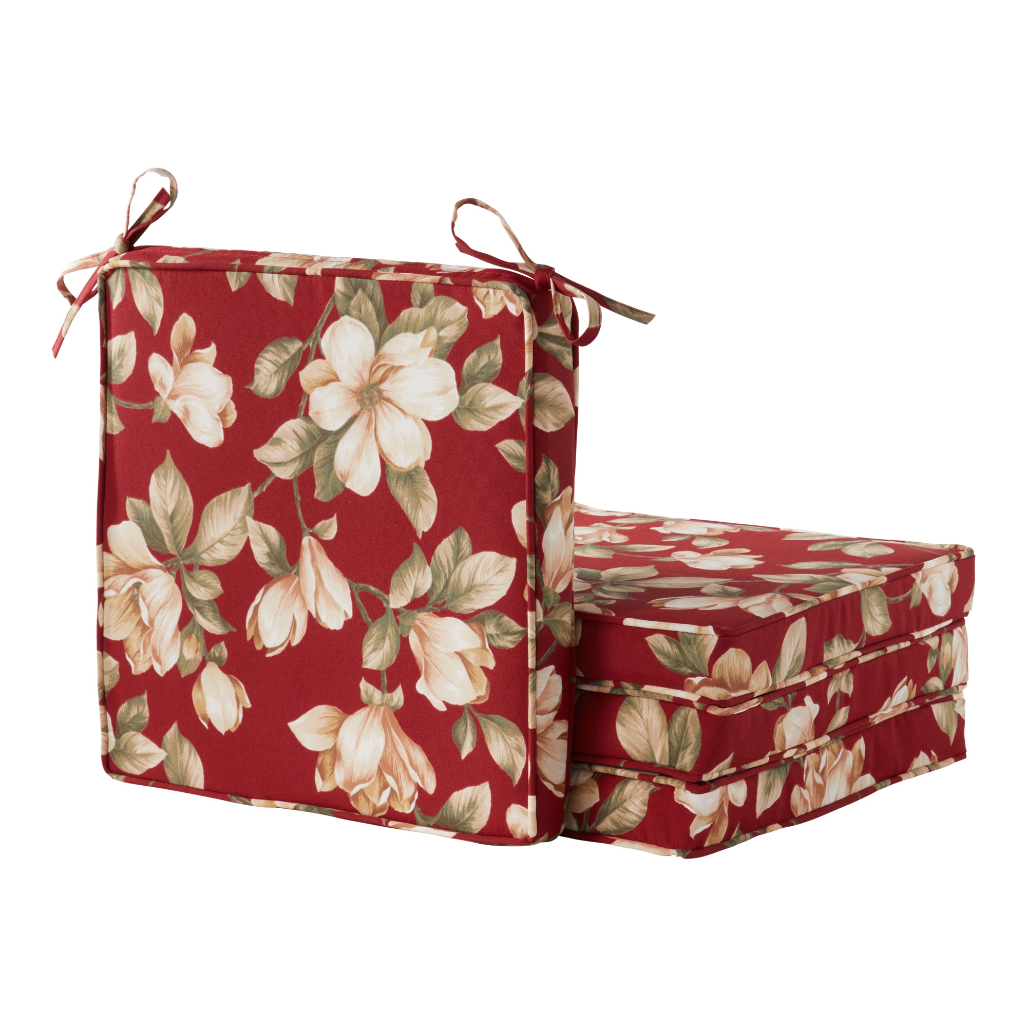Greendale Home Fashions OP2100S4-ROMAFLORAL 18-in x 18-in 4 -Piece Roma Floral Patio chair cushion