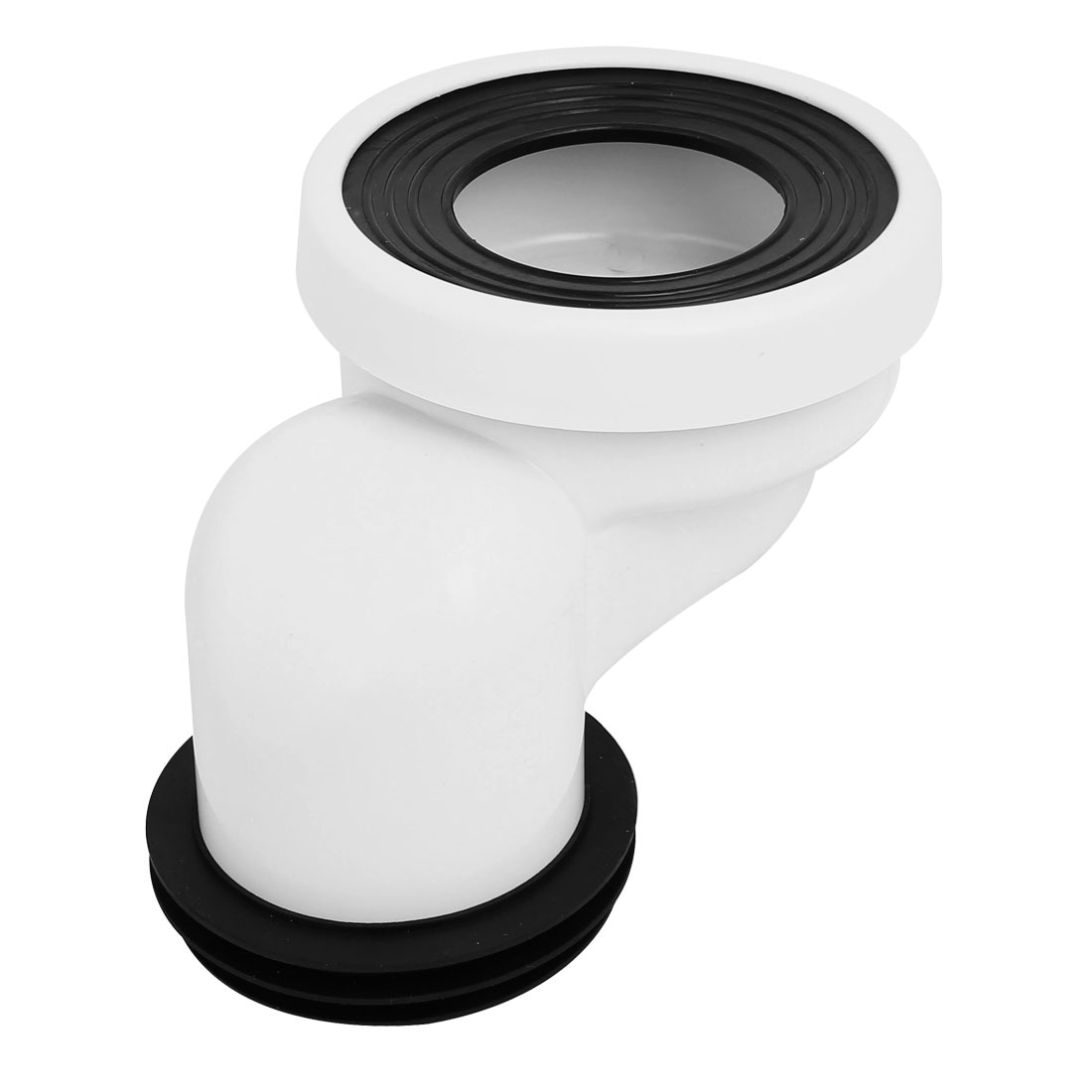 Unique Bargains - 100mm PVC Rubber Leak Proof Offset Toilet Flange Shifter for Drainage Systems