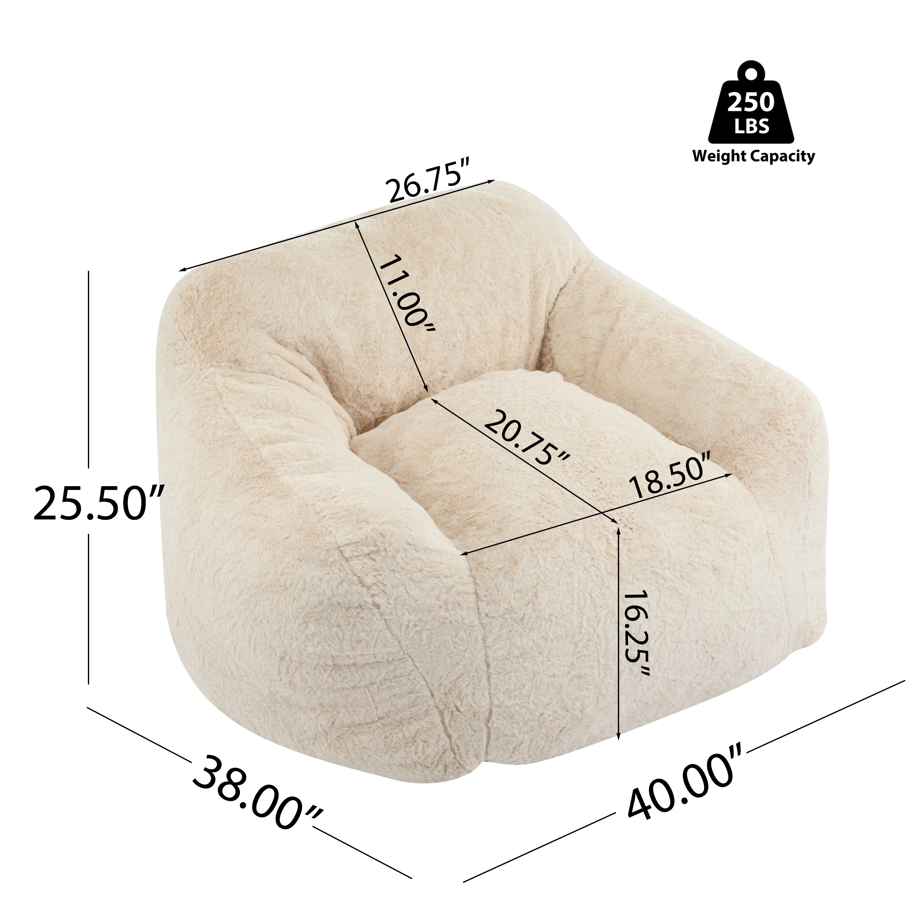 LUXEYARD DS-J-265515B-N775P Bean-Bag-Chairs - View #8
