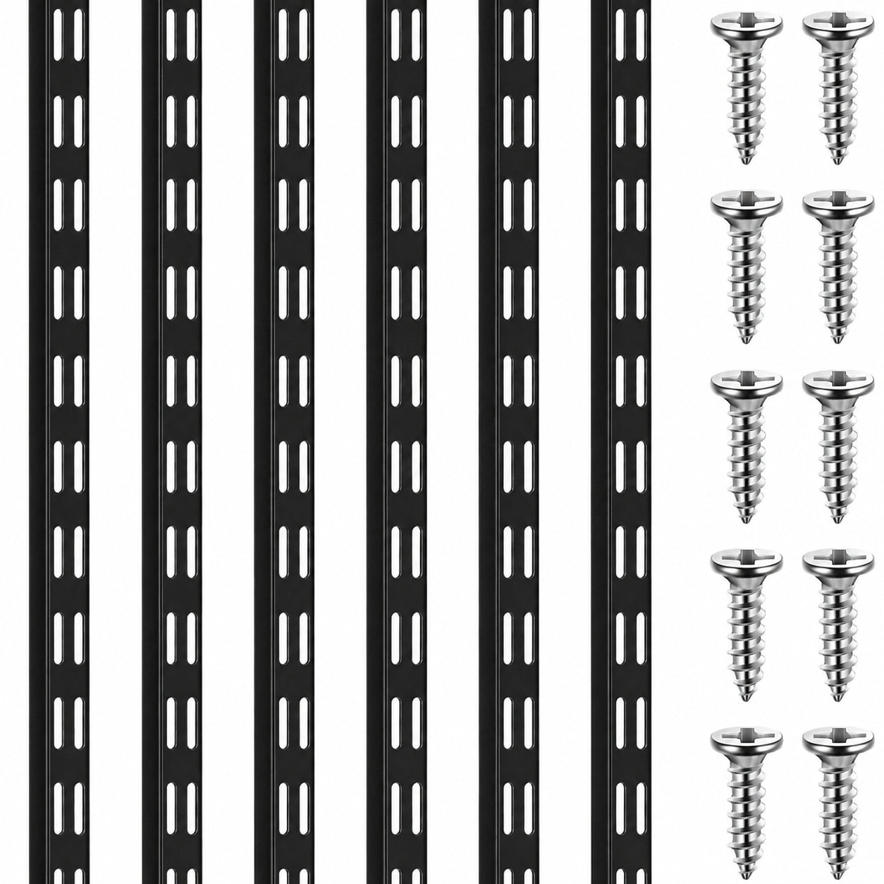 CYIKE Dual Track Upright Wall Shelving System Heavy Duty Support Twin ...