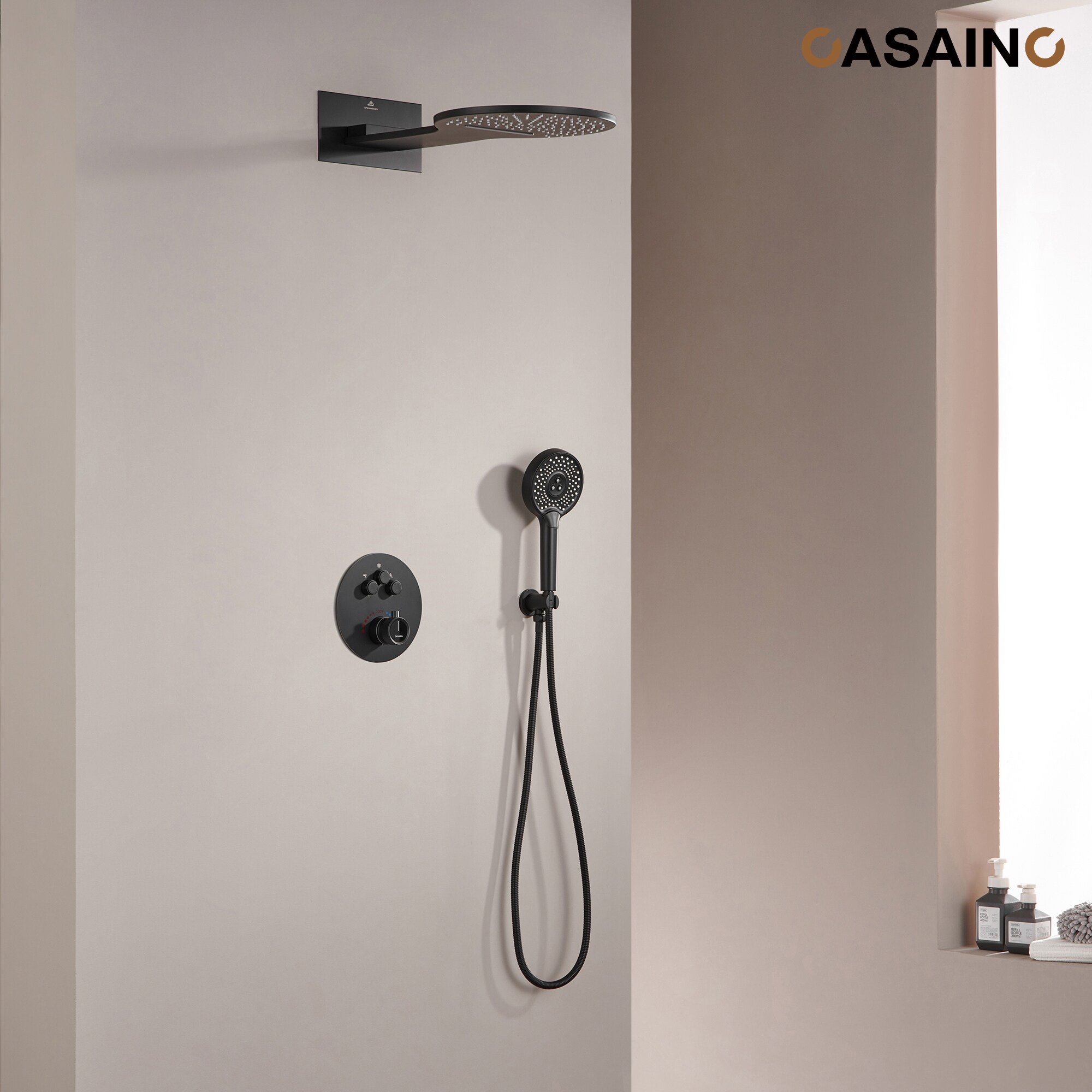 CASAINC CS6220-22MB Showerhead-Bar-Panels - View #2