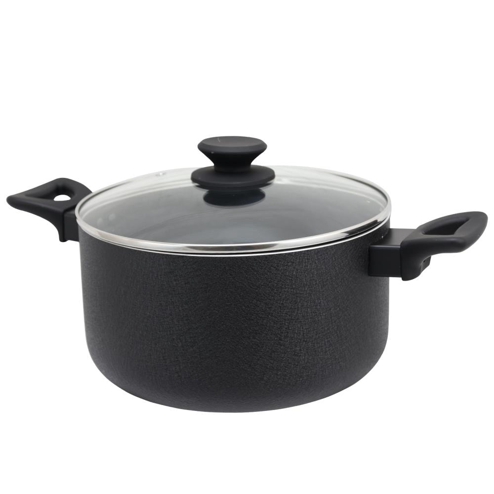 Oster Ashford 2 Quart Aluminum Nonstick Sauce Pan with Tempered Glass Lid  in Black