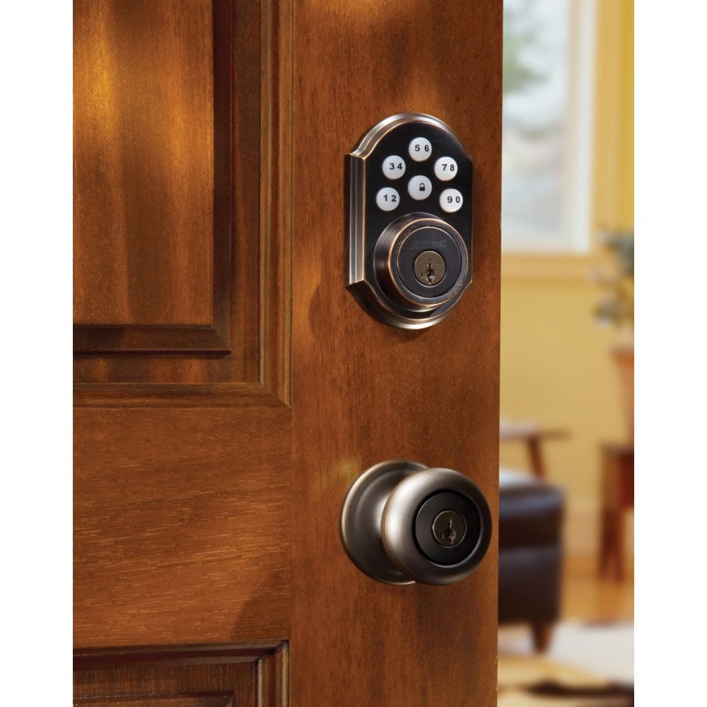 Kwikset 910 SmartCode Venetian Bronze Single Cylinder Smartkey ...